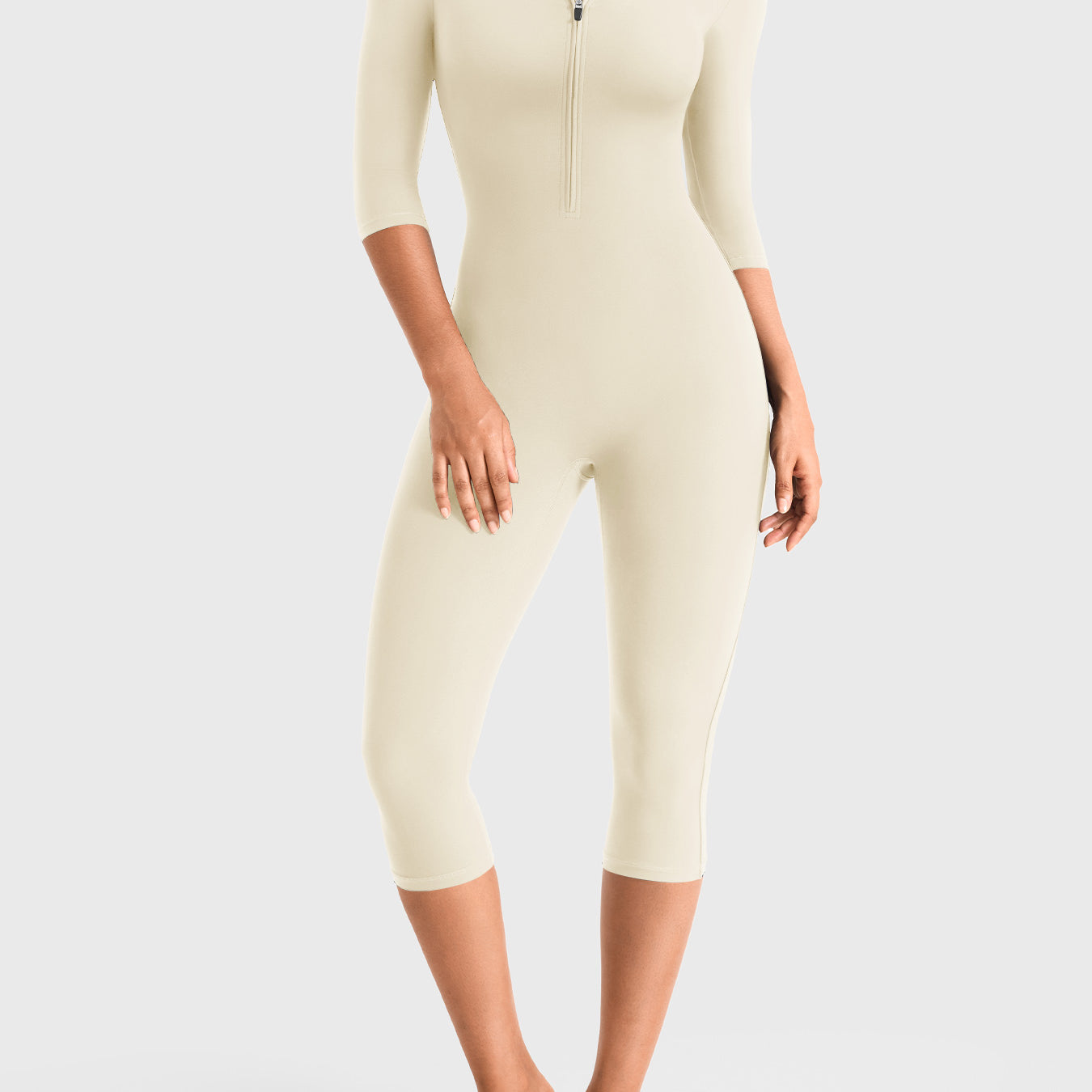 Yeoreo Taalai Half Zip Capri Jumpsuit