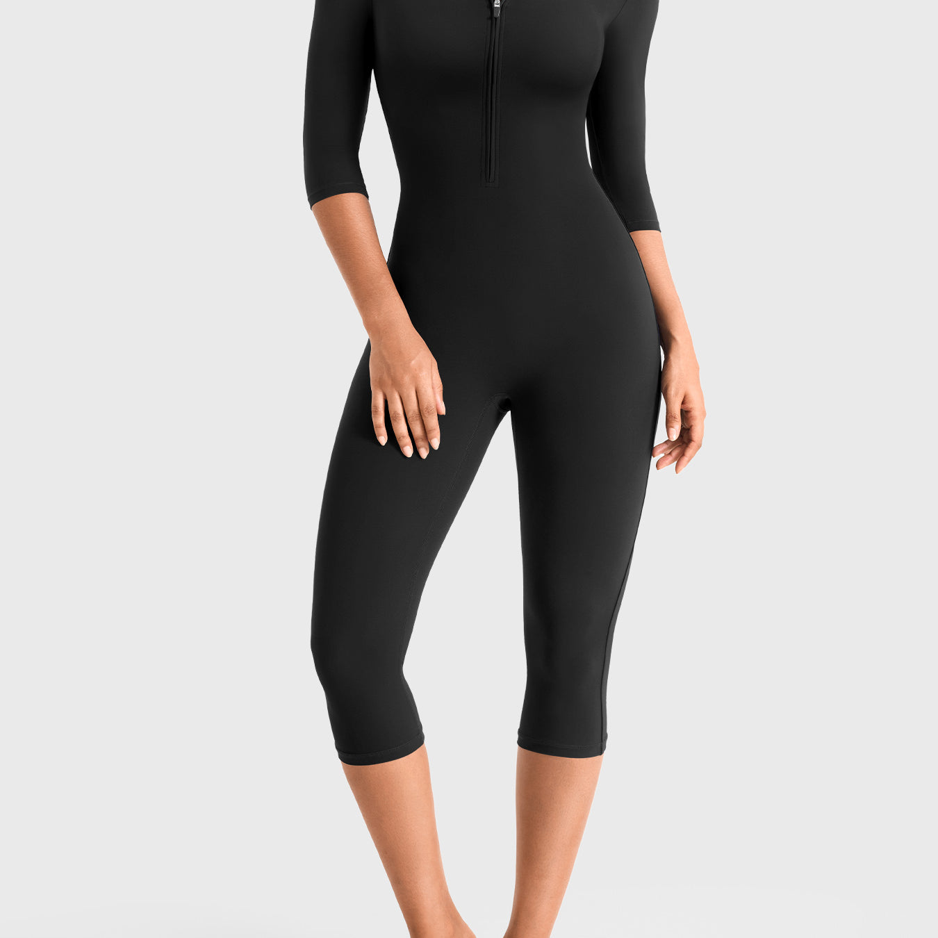 Yeoreo Taalai Half Zip Capri Jumpsuit