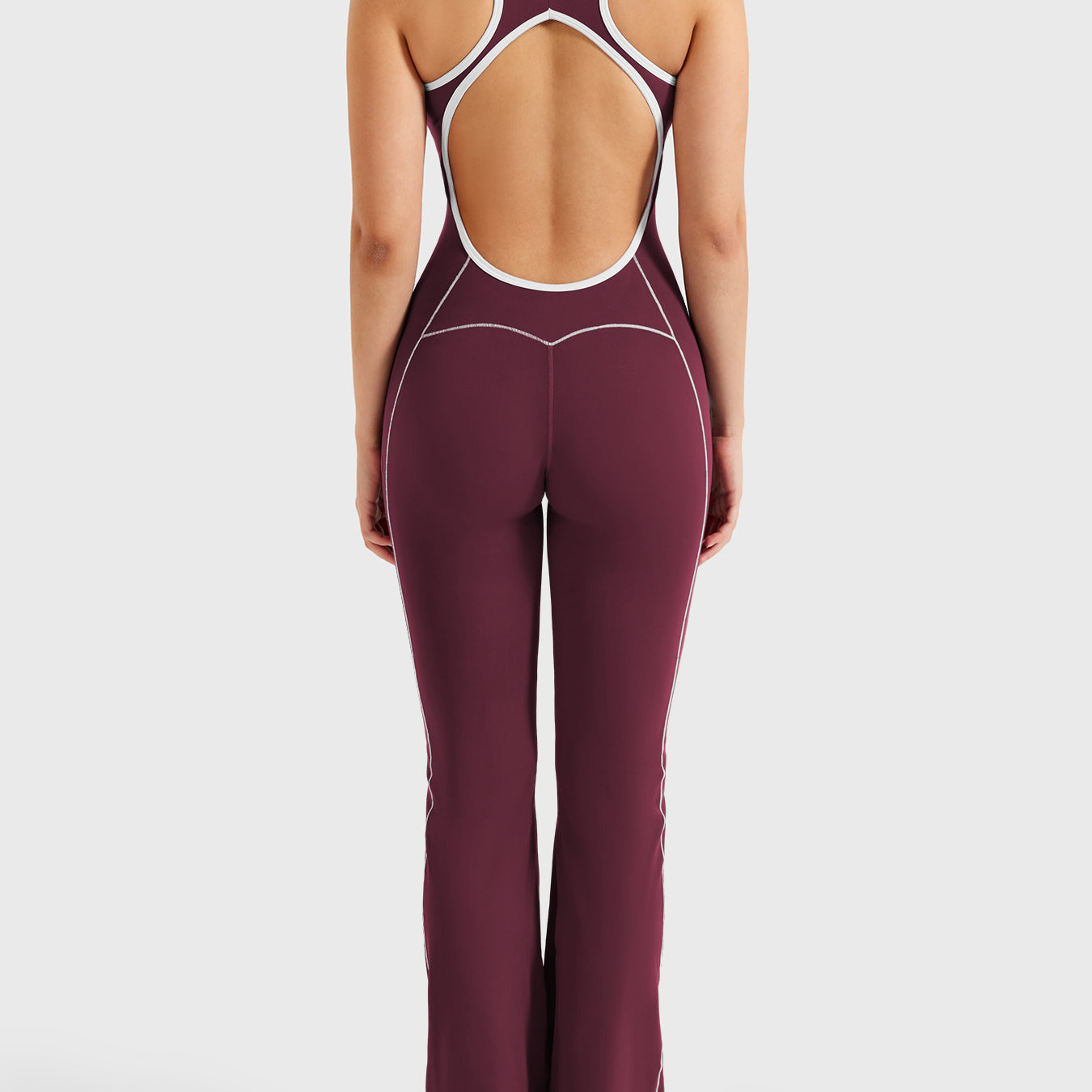 Yeoreo Antonia Contrast Trim Flared Jumpsuit