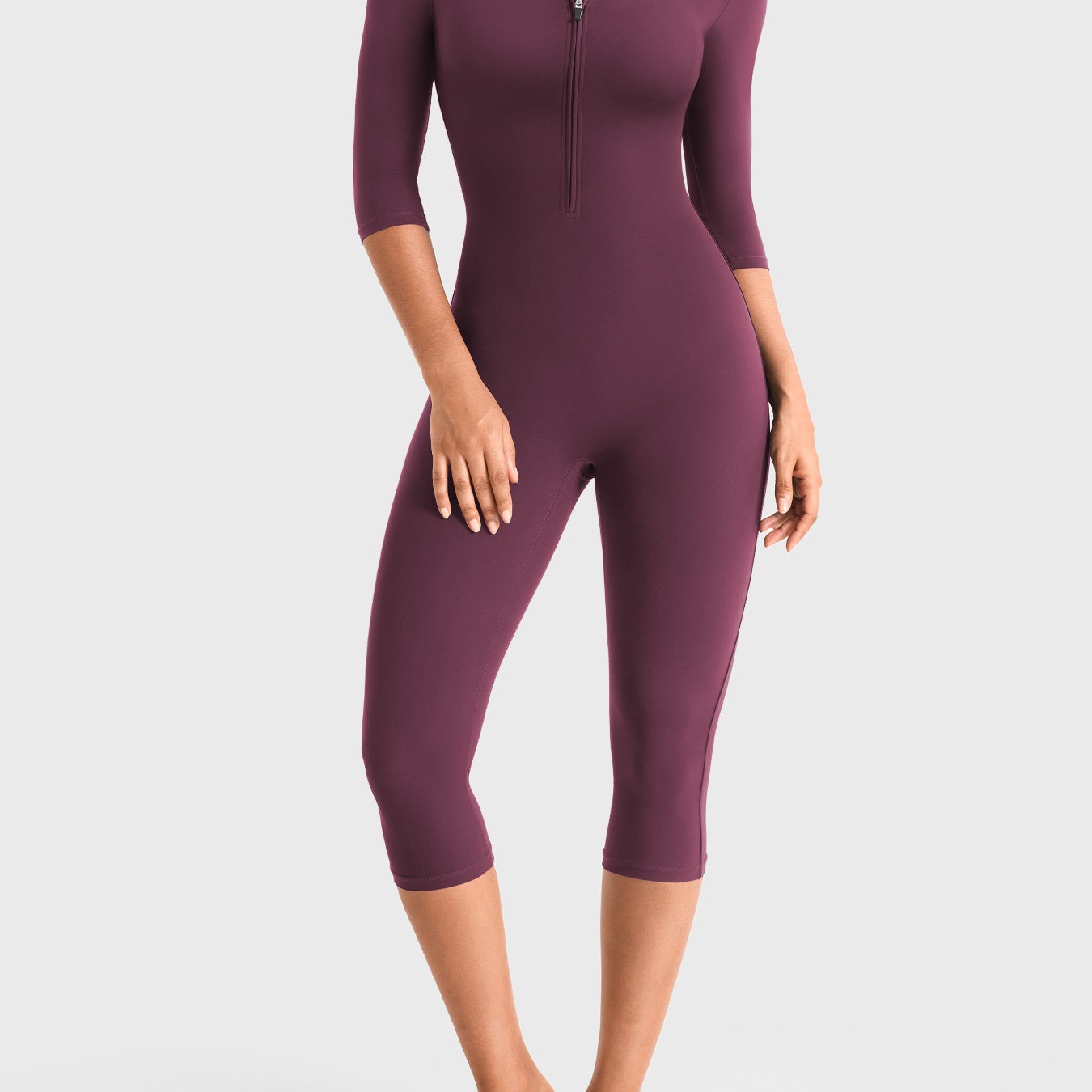 Yeoreo Taalai Half Zip Capri Jumpsuit