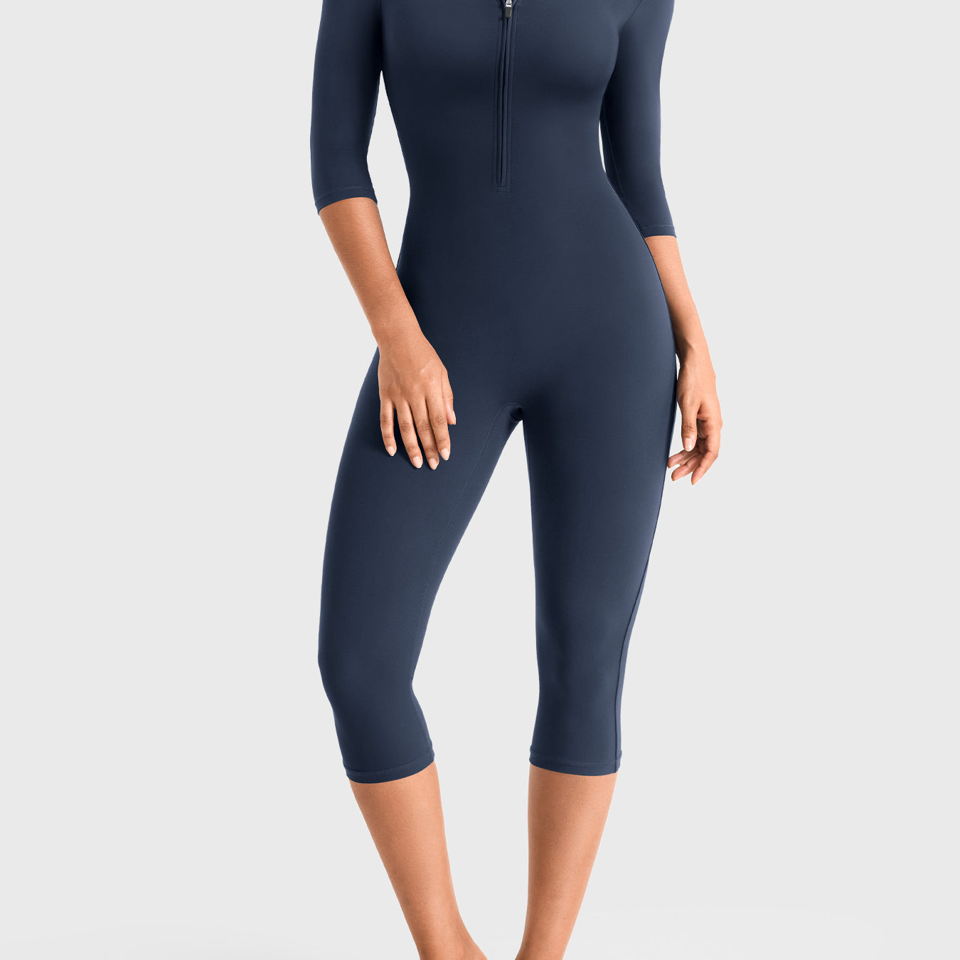 Yeoreo Taalai Half Zip Capri Jumpsuit