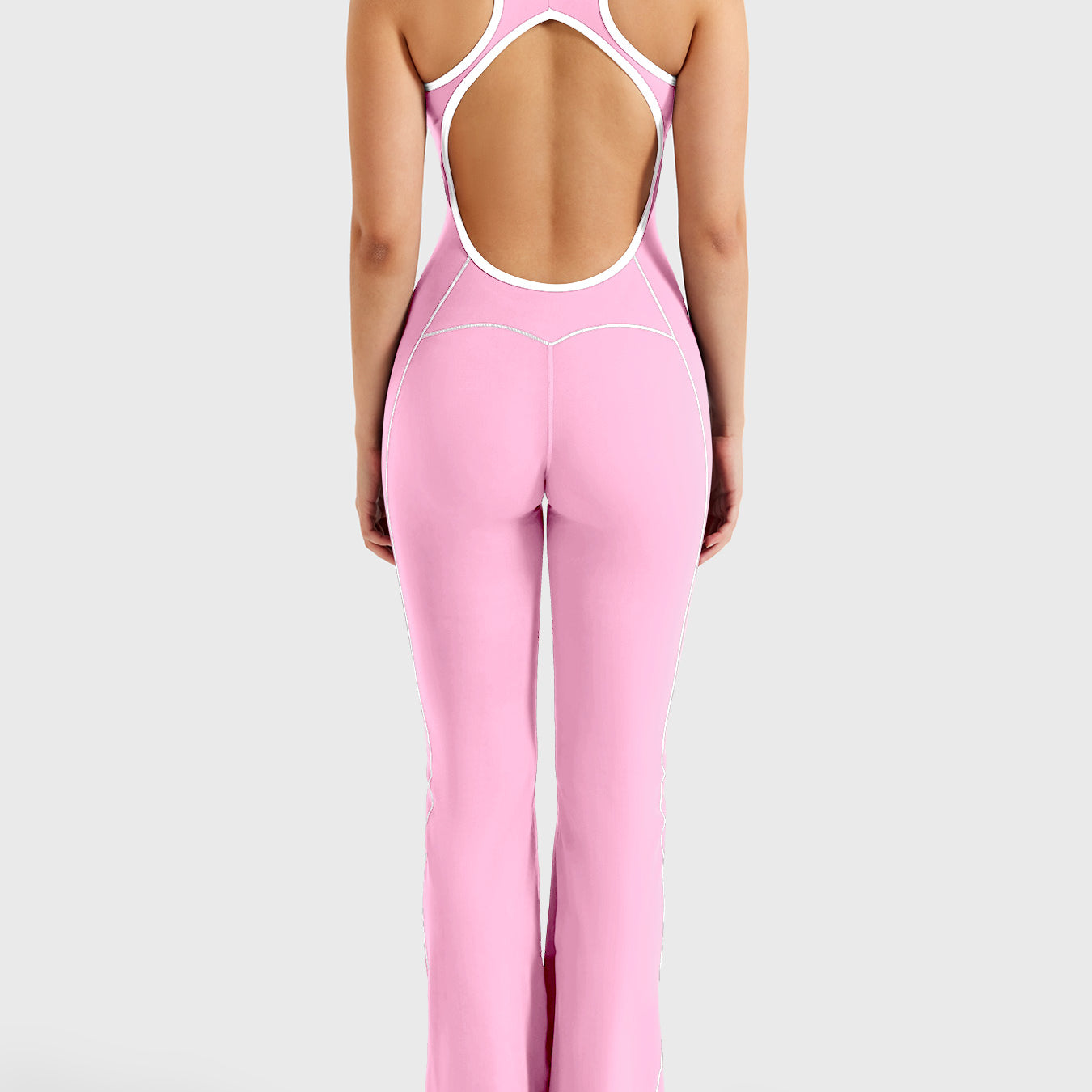 Yeoreo Antonia Contrast Trim Flared Jumpsuit