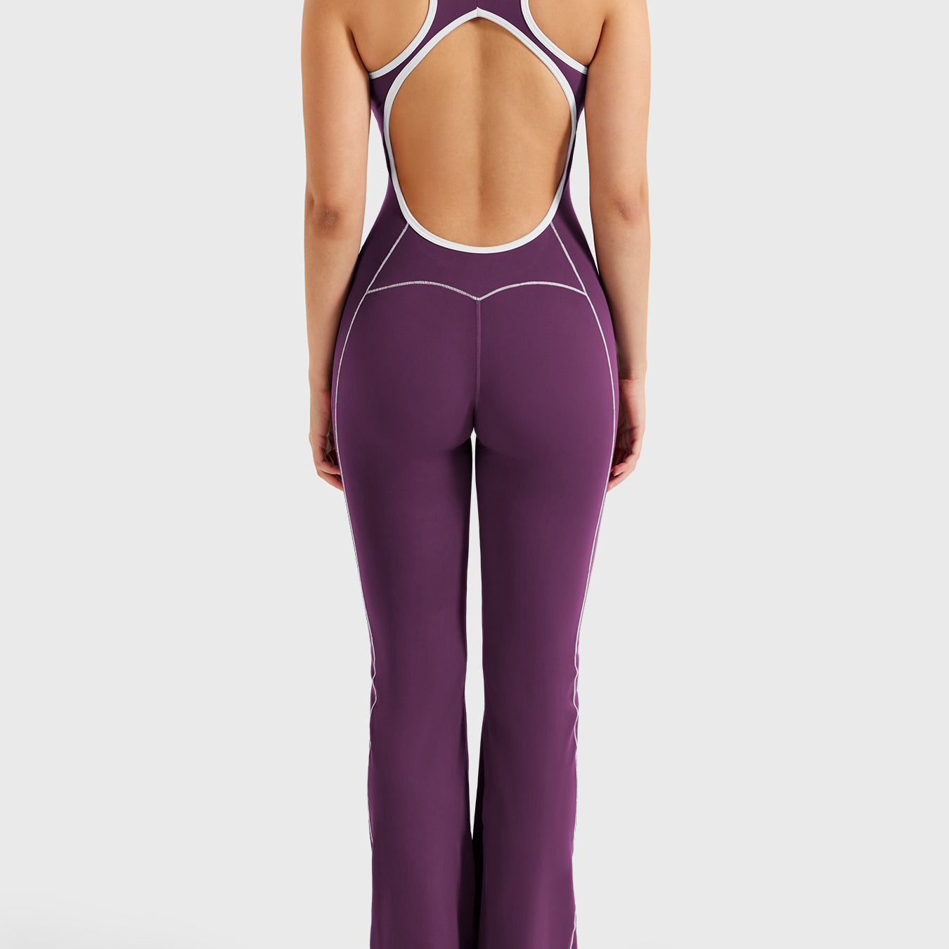 Yeoreo Antonia Contrast Trim Flared Jumpsuit