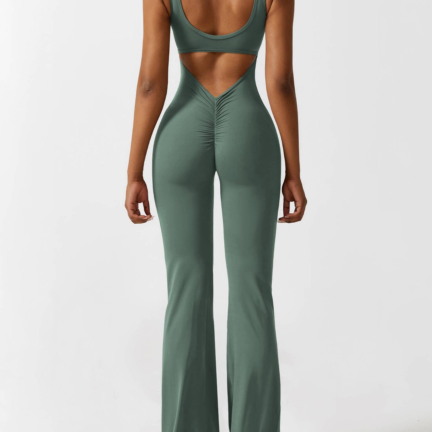 Yeoreo V-Back Flared Jumpsuit