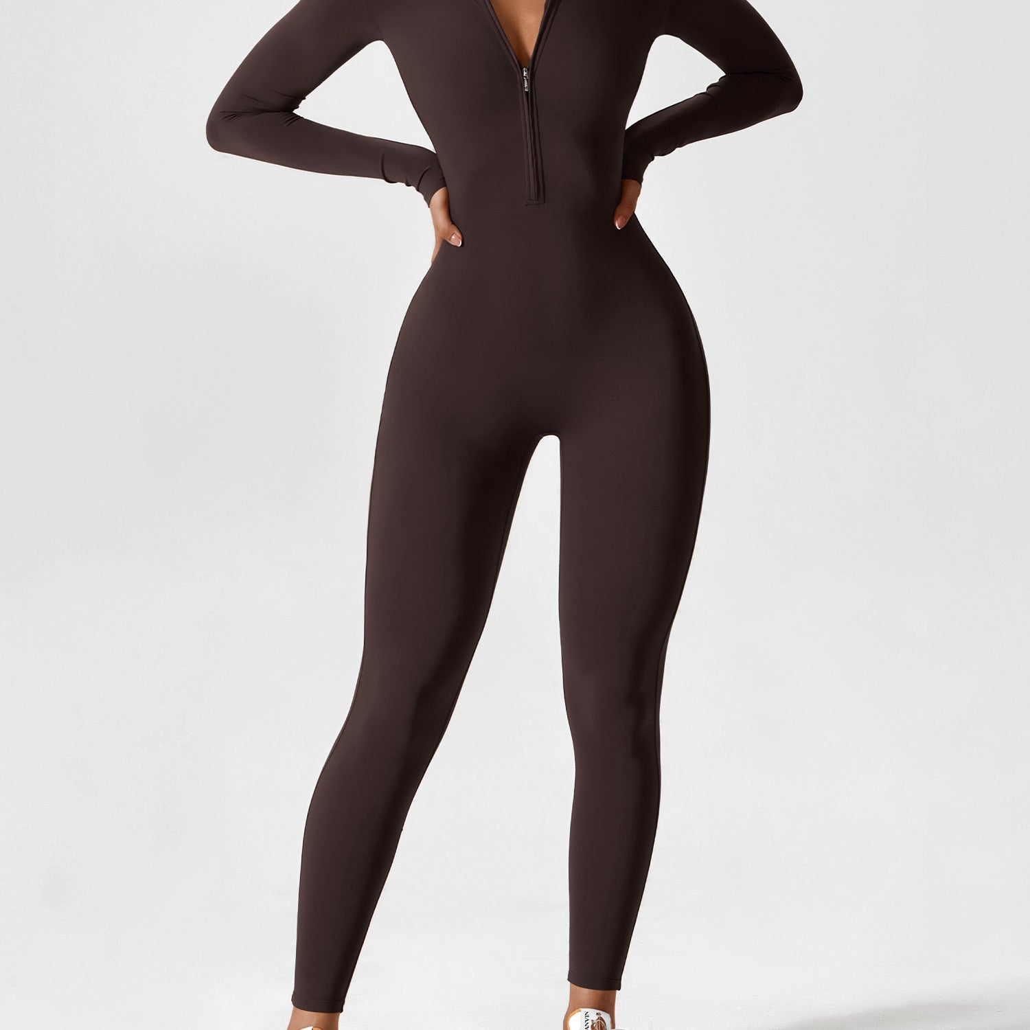 Yeoreo Long Sleeve Zipper Jumpsuit