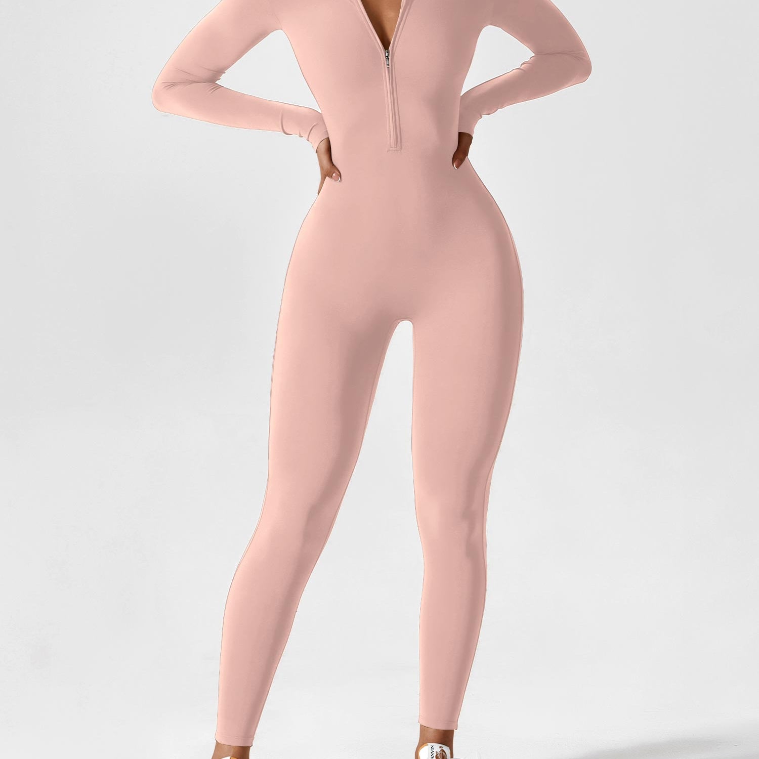 Yeoreo Long Sleeve Zipper Jumpsuit