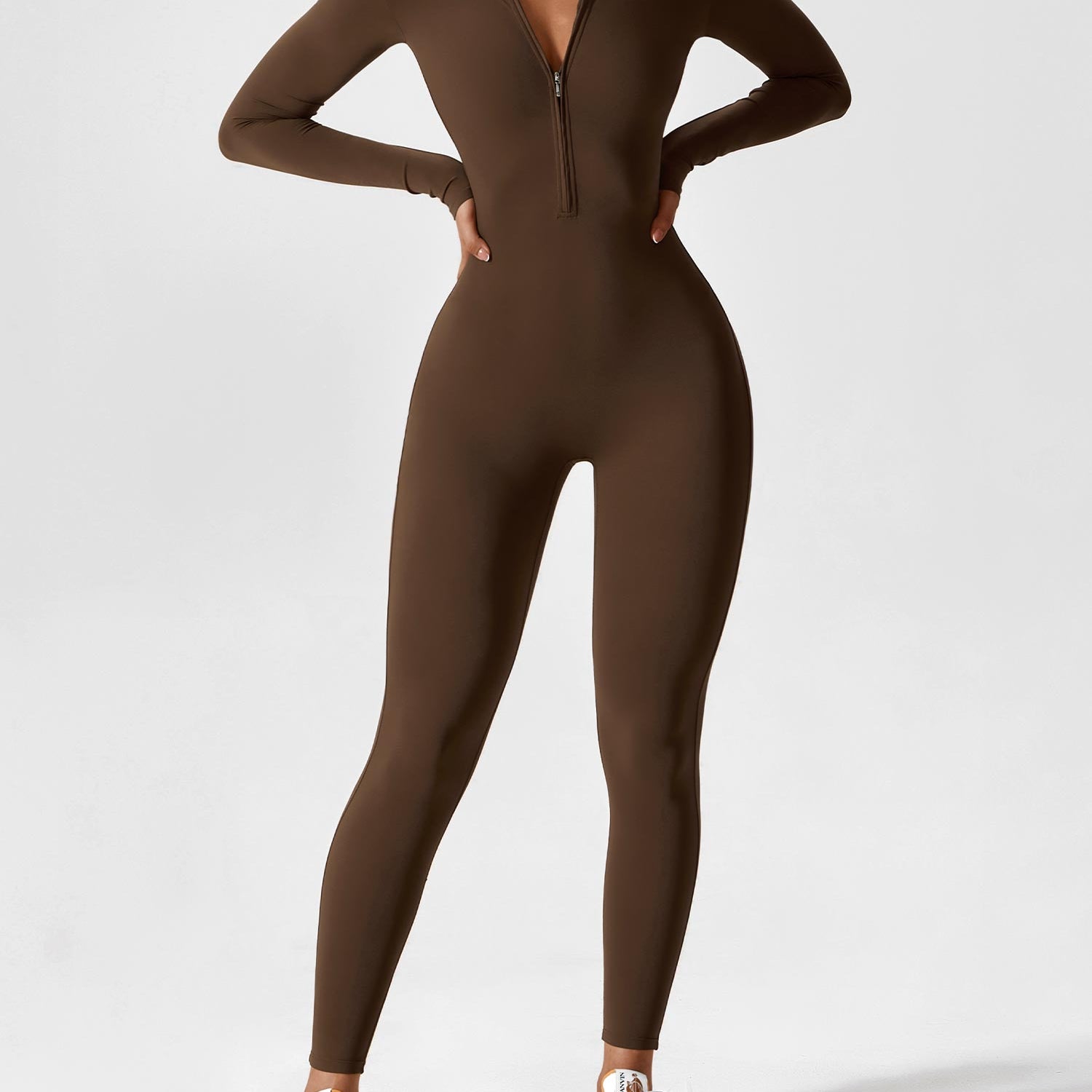 Yeoreo Long Sleeve Zipper Jumpsuit
