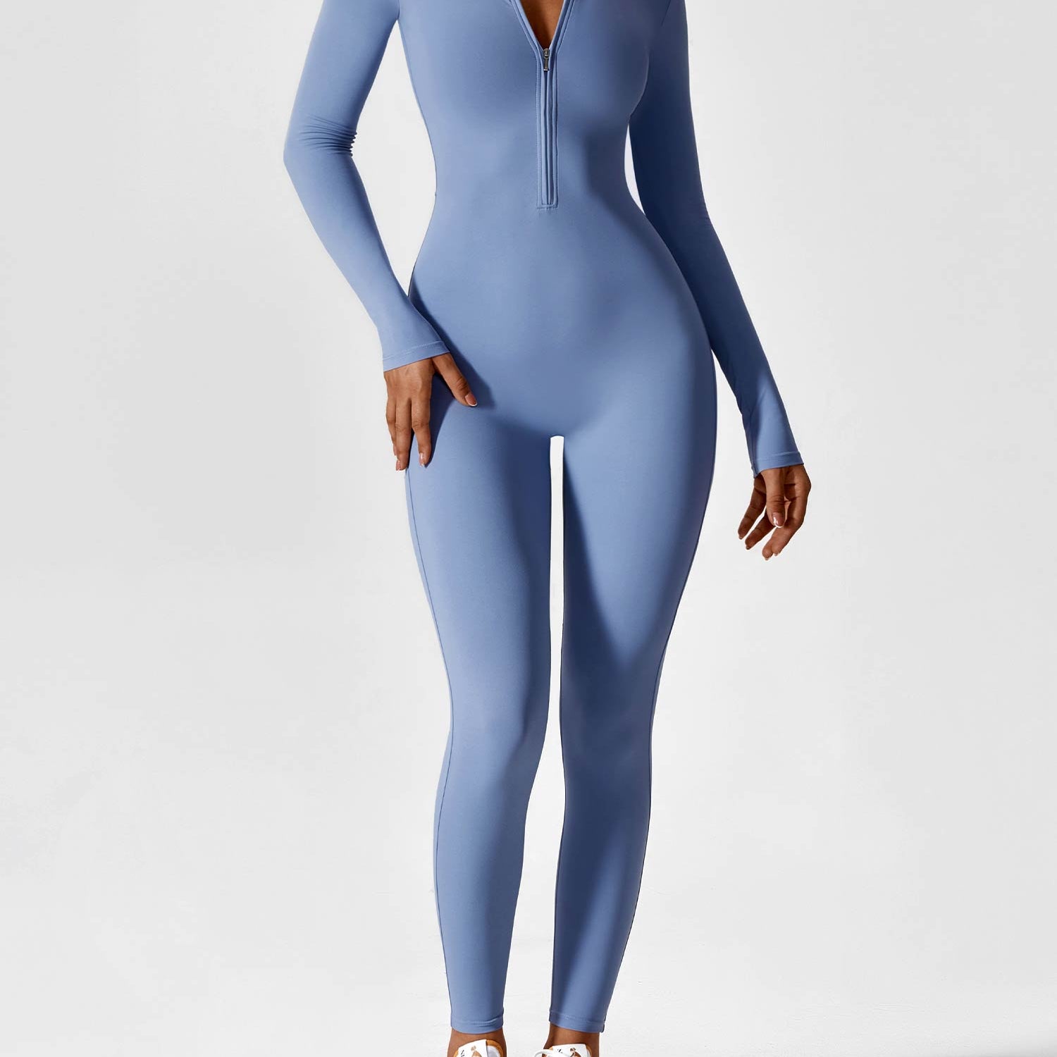 Yeoreo Long Sleeve Zipper Jumpsuit