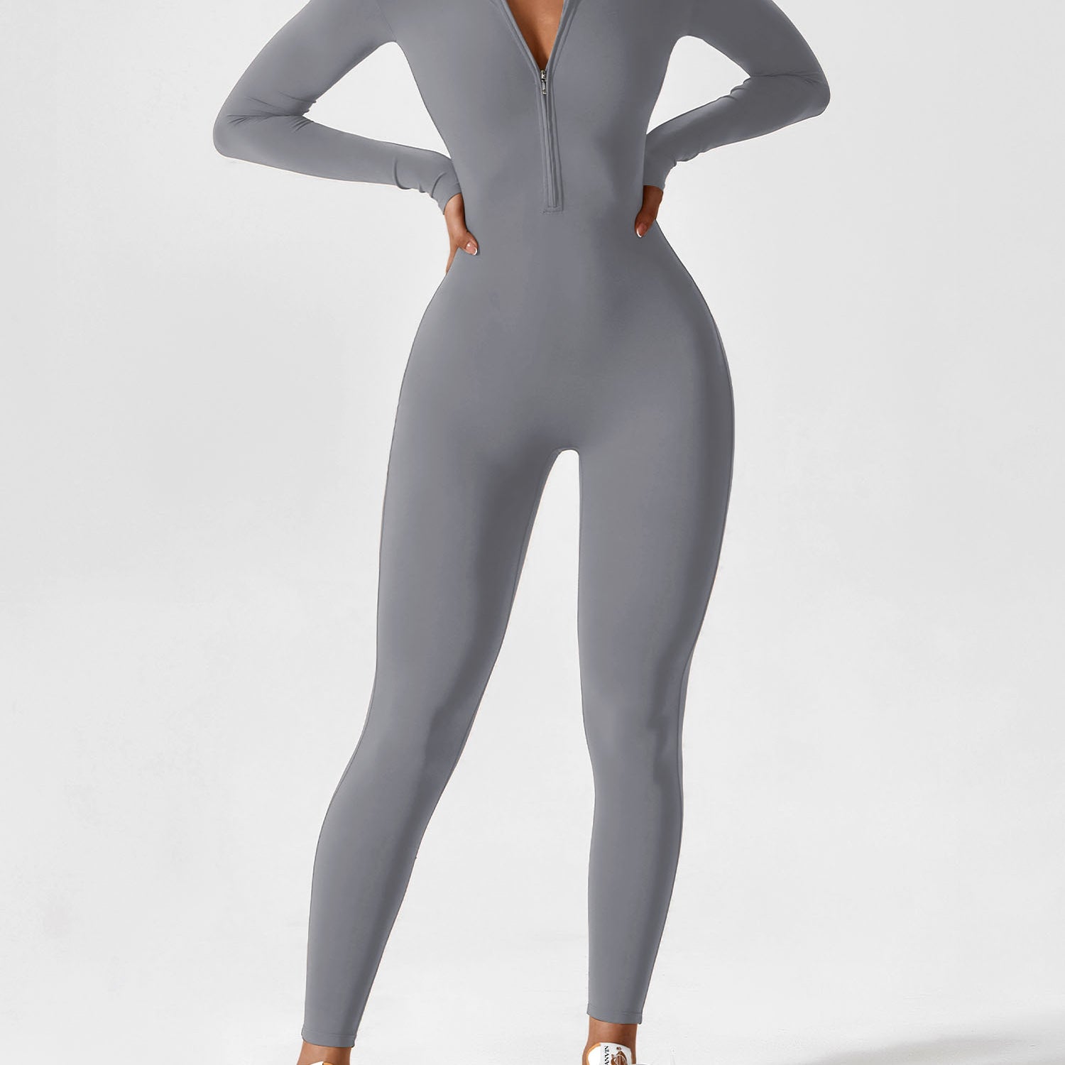 Yeoreo Long Sleeve Zipper Jumpsuit