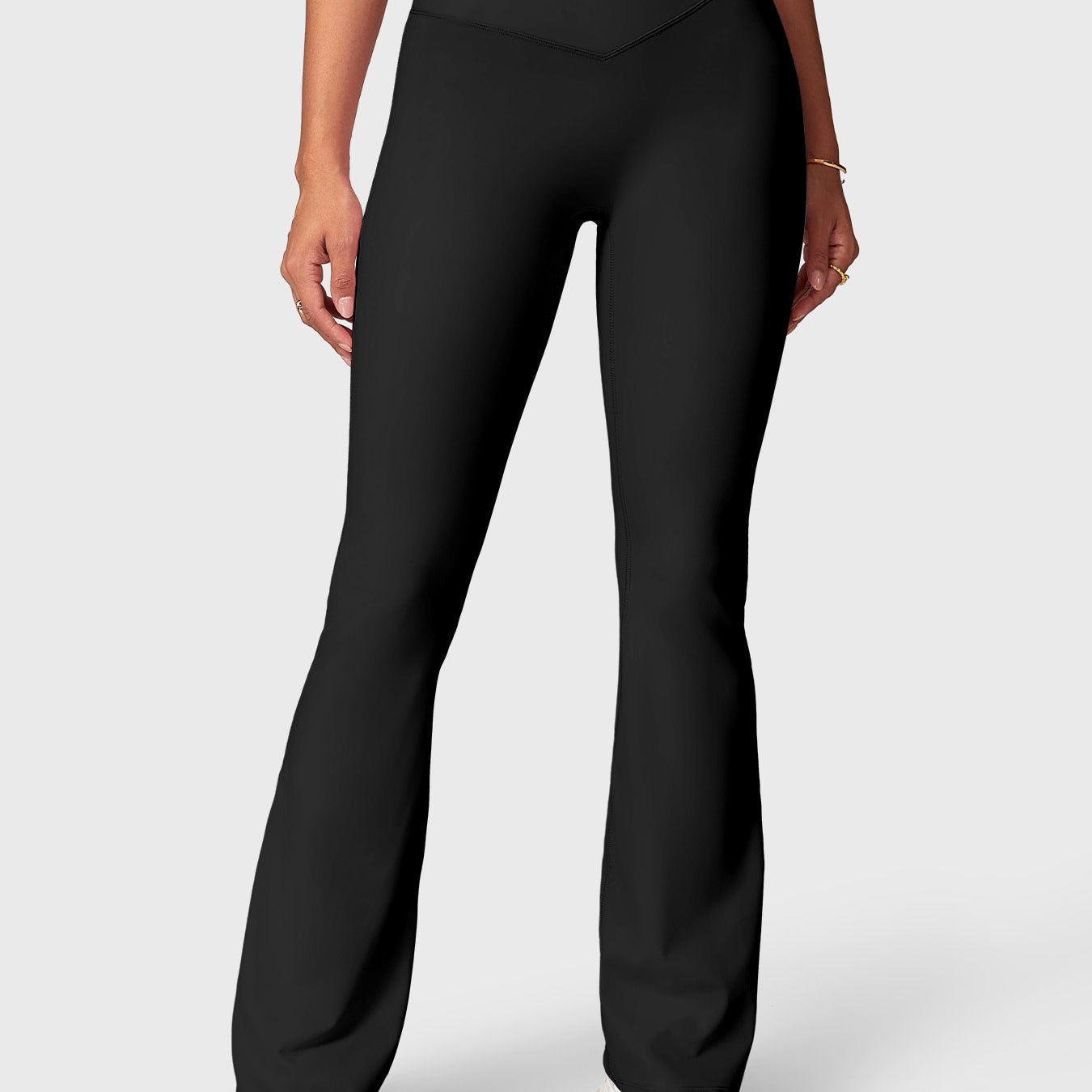 Yeoreo Alberta Contrast Trim Flare Leggings