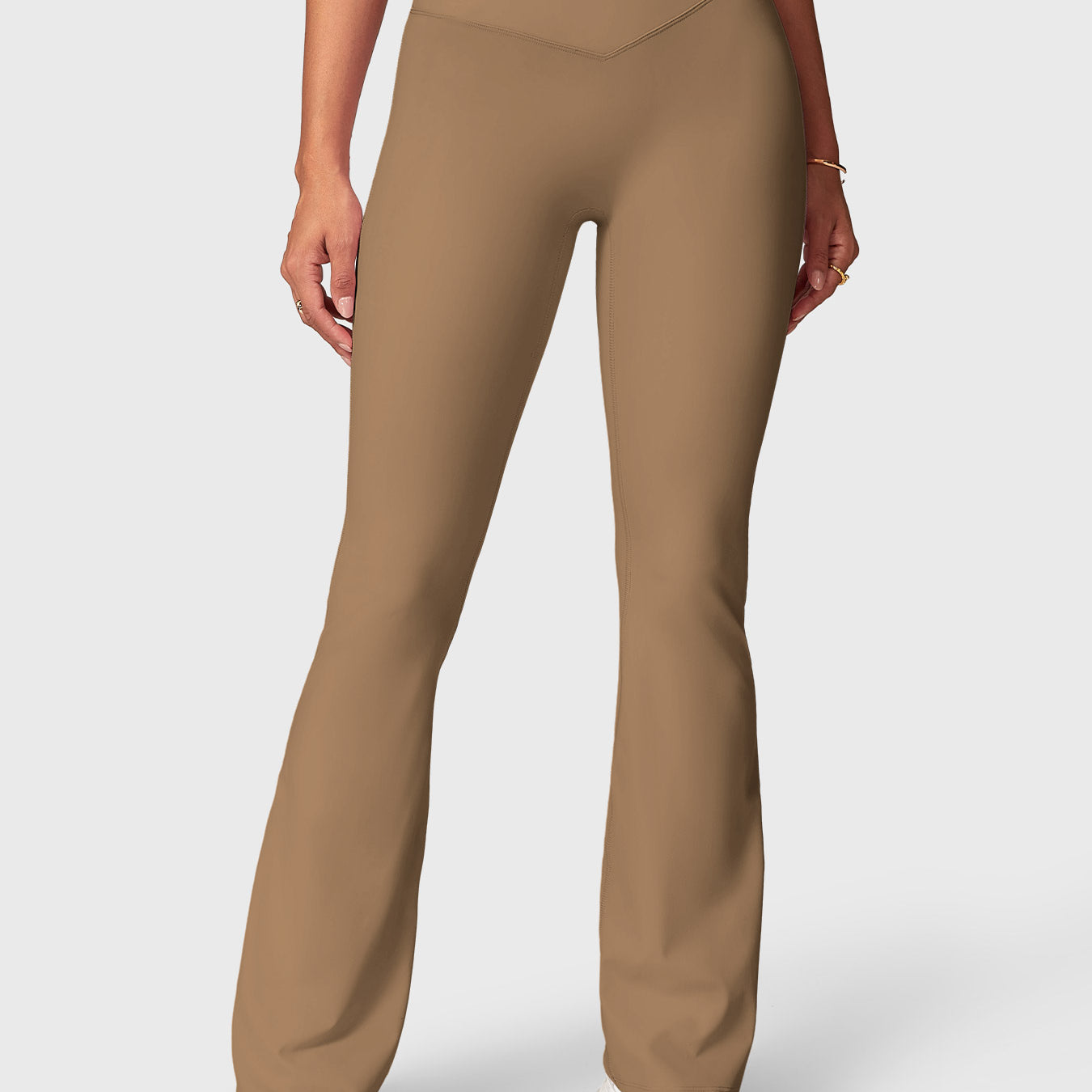 Yeoreo Alberta Contrast Trim Flare Leggings