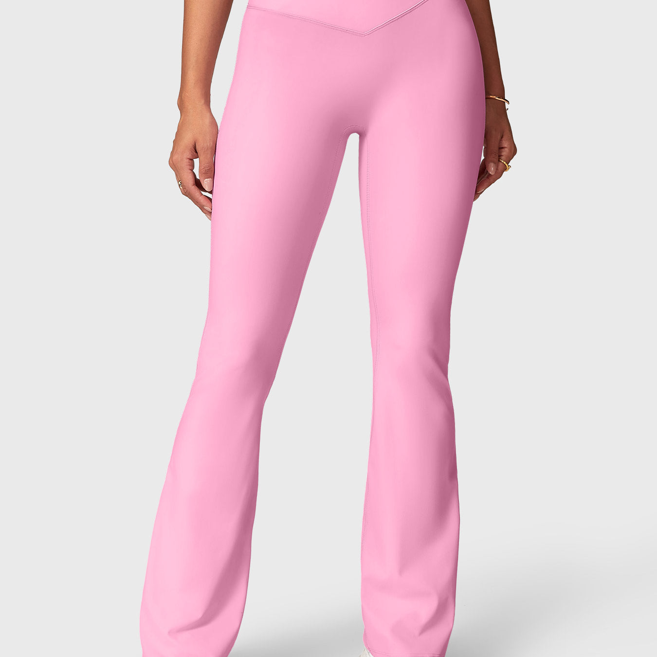 Yeoreo Alberta Contrast Trim Flare Leggings