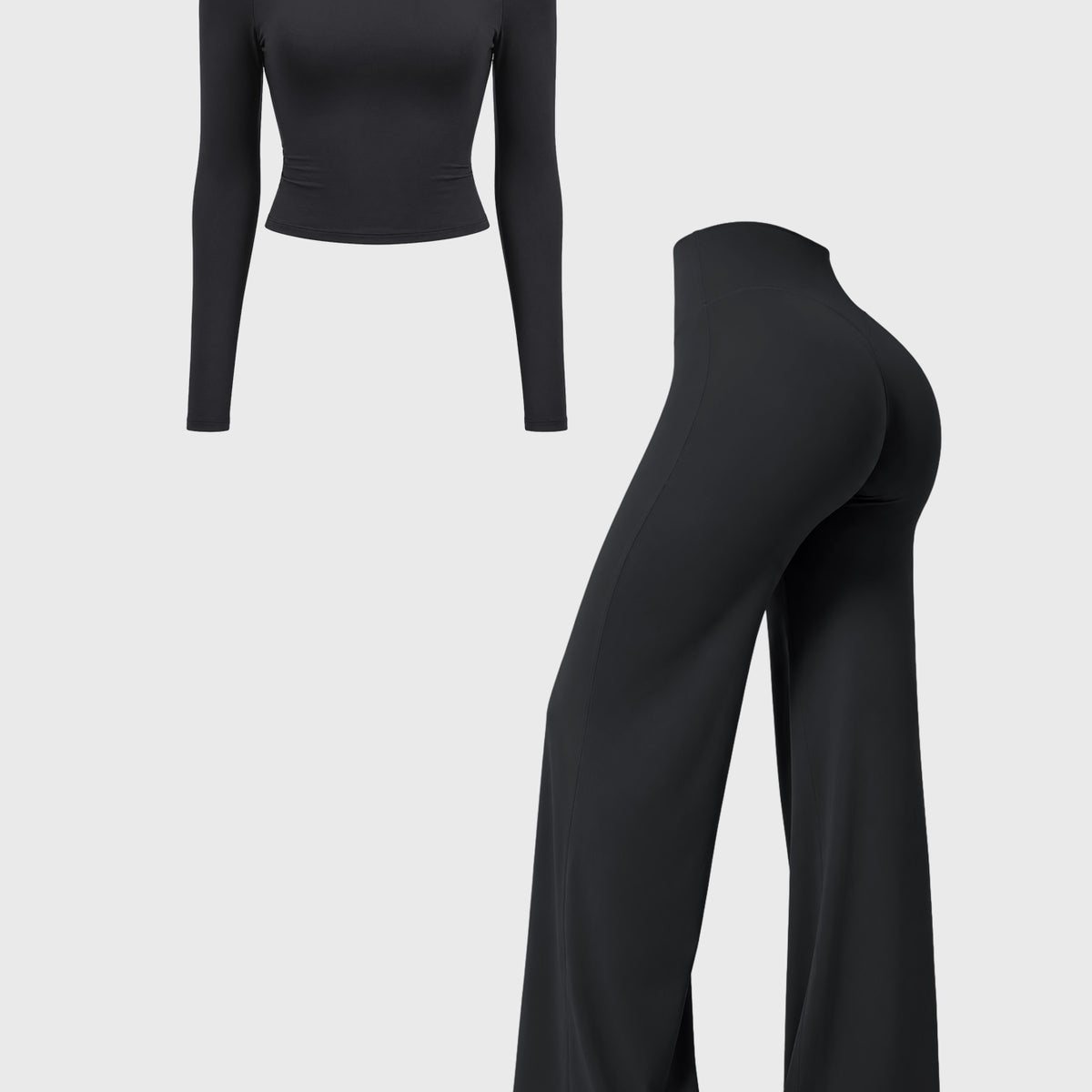 Yeoreo Ease Y2K Off-Shoulder Straight Leggings Set