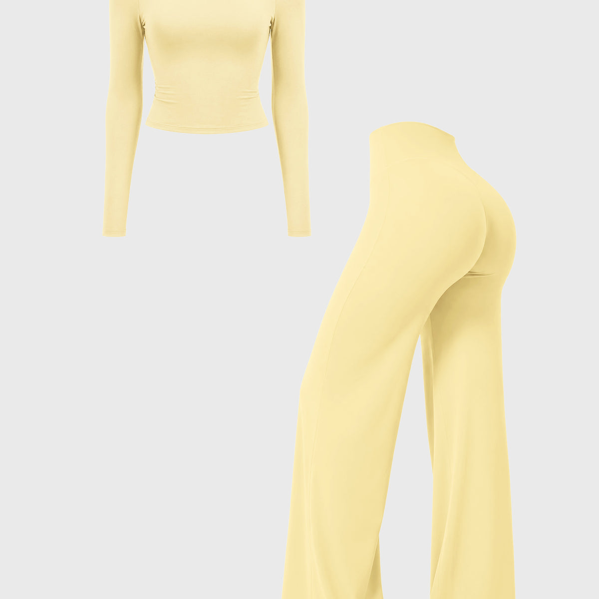 Yeoreo Ease Y2K Off-Shoulder Straight Leggings Set