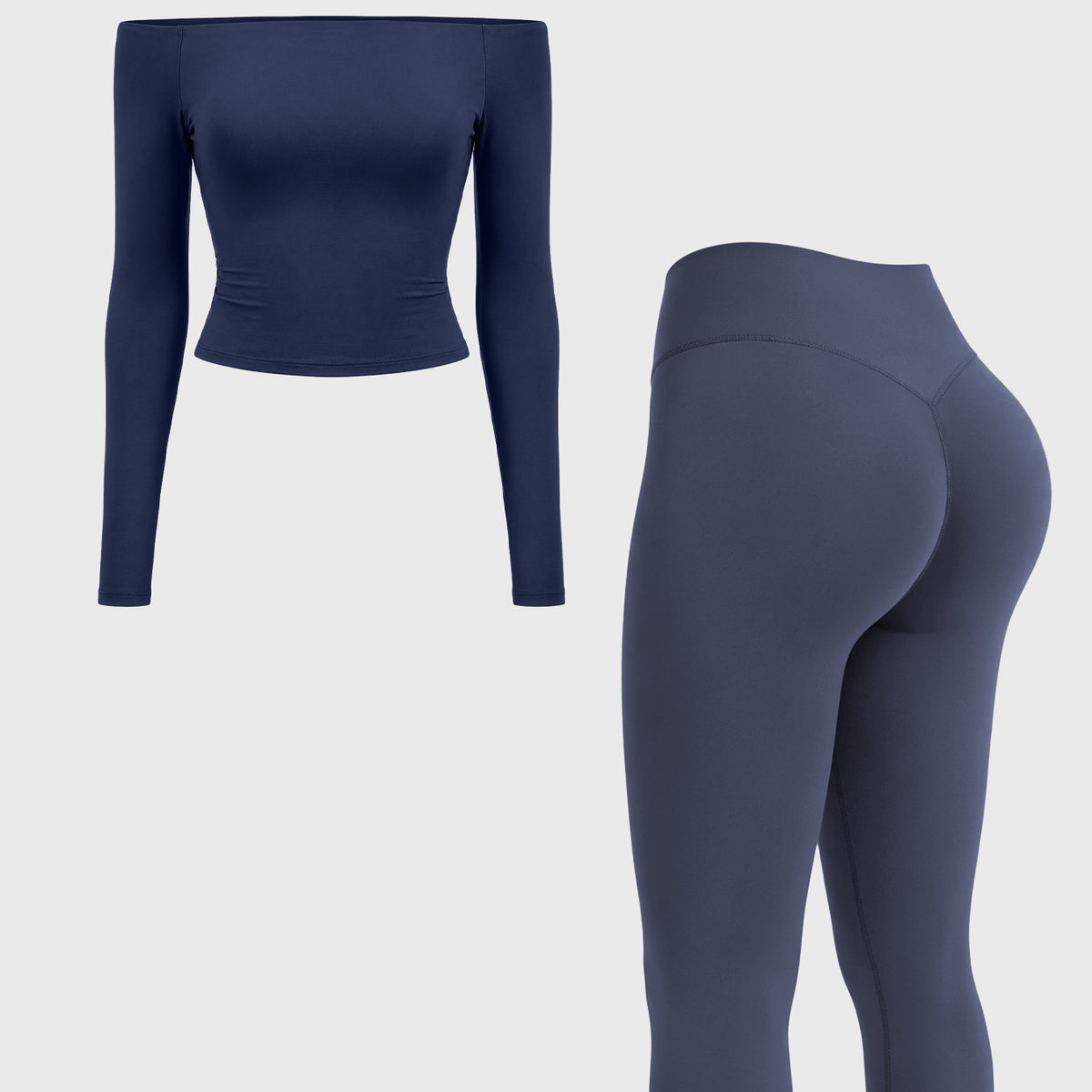 Yeoreo Ease Y2K Off-Shoulder Capri Leggings Set