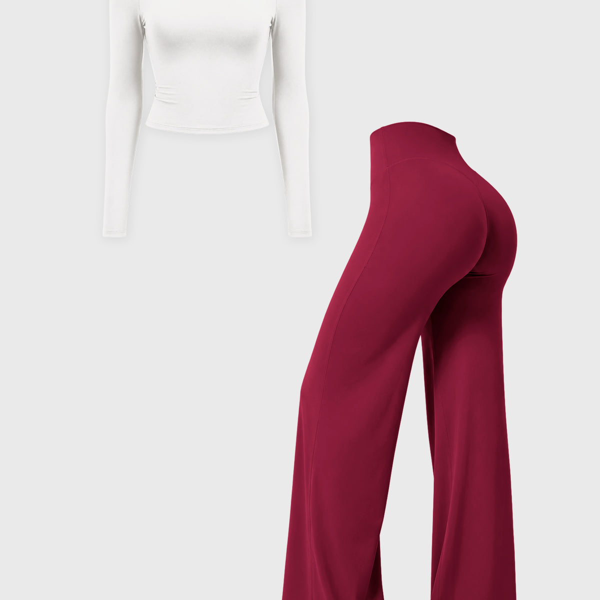 Yeoreo Ease Y2K Off-Shoulder Straight Leggings Set