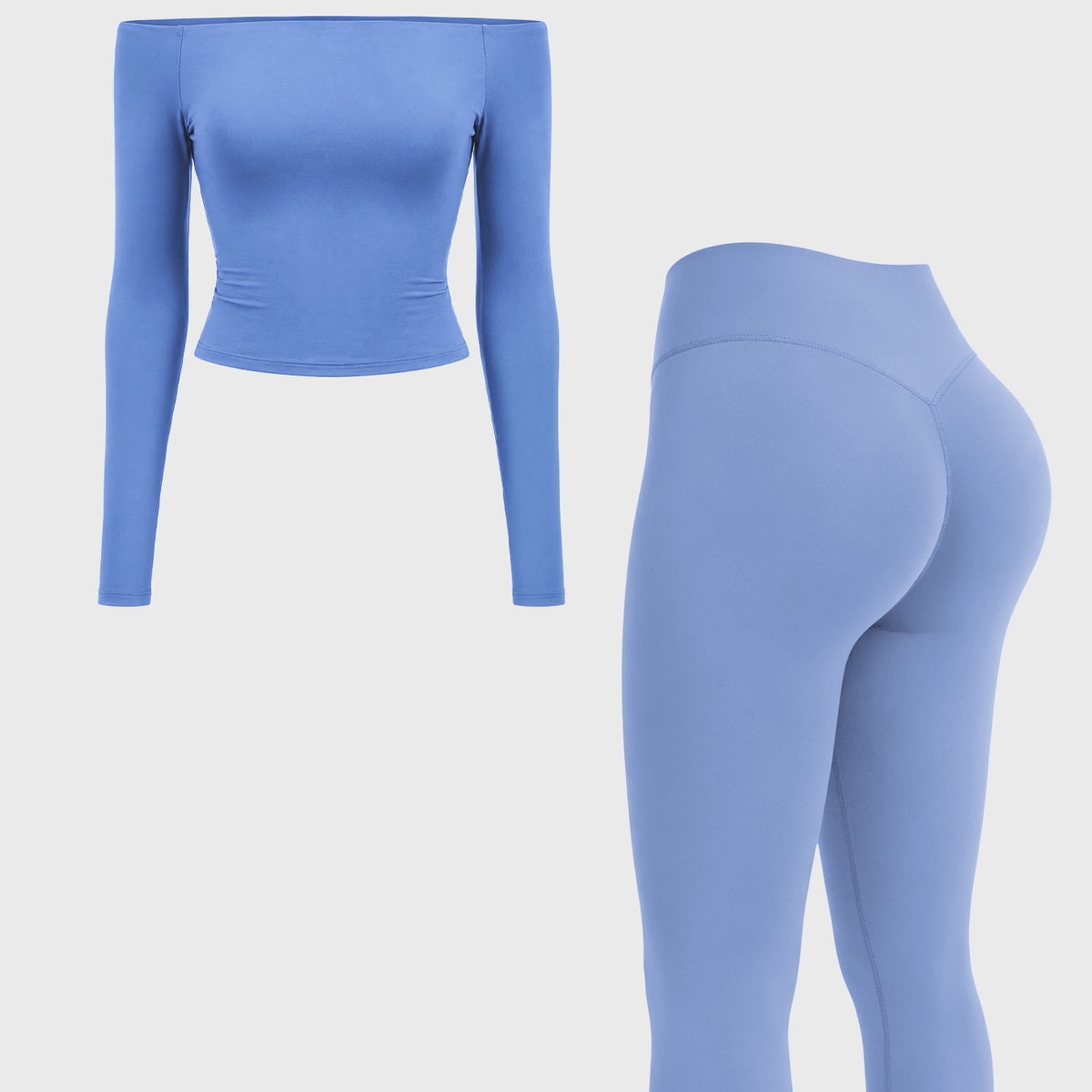 Yeoreo Ease Y2K Off-Shoulder Capri Leggings Set