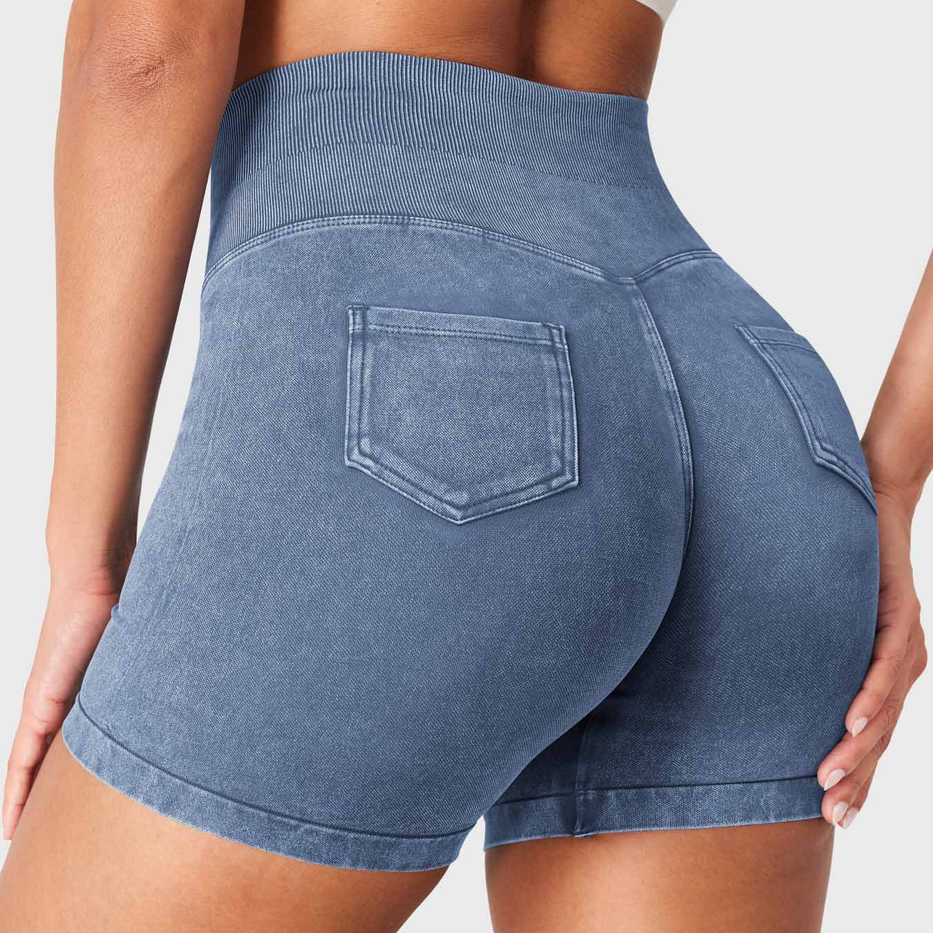 Yeoreo Bridgie Faux Denim Seamless Shorts