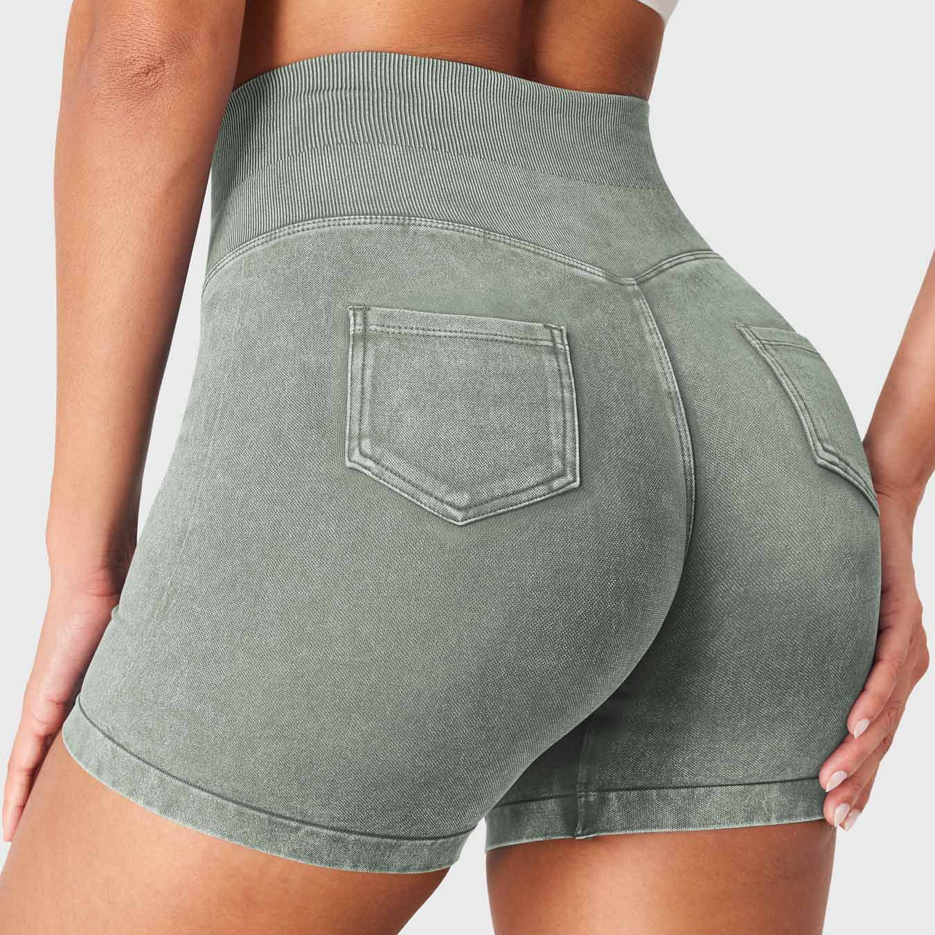 Yeoreo Bridgie Faux Denim Seamless Shorts