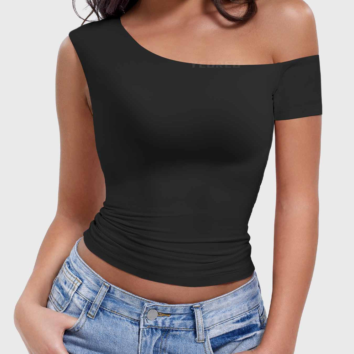 Yeoreo Abigil One-Shoulder Sleeve Top