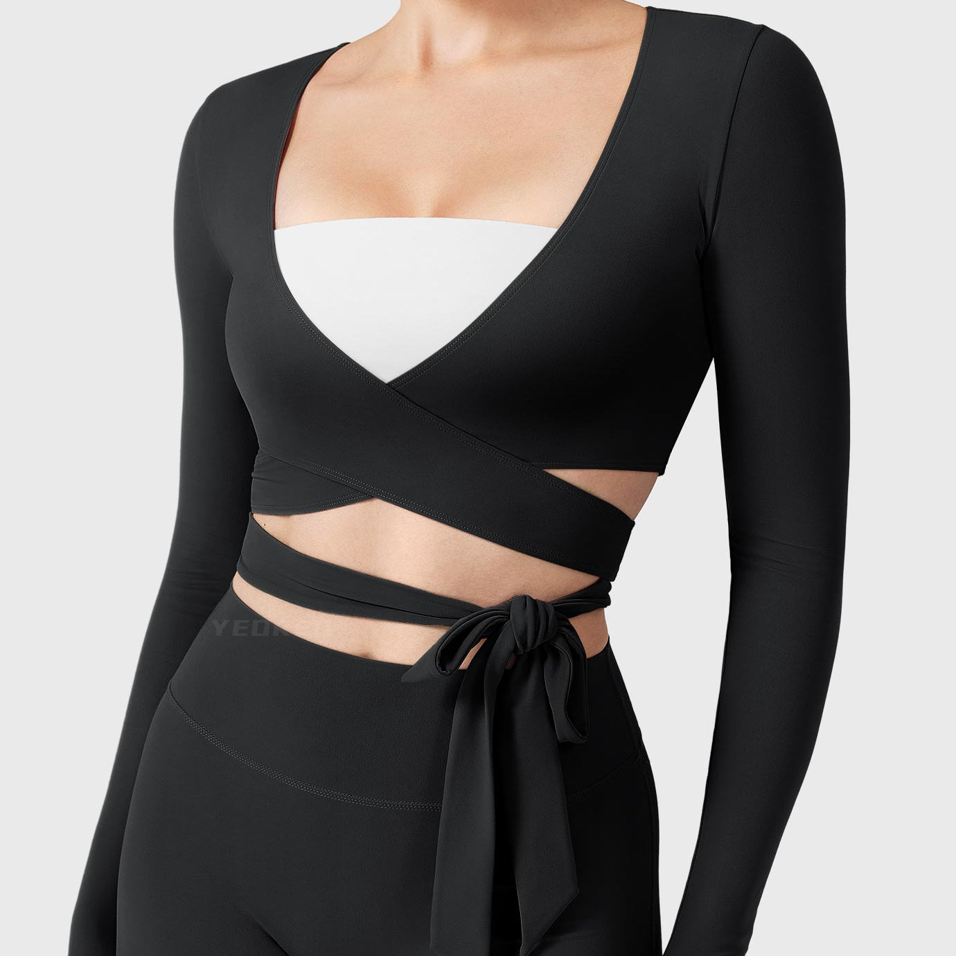 Yeoreo Dagney Long Sleeve Ballet Wrap Top