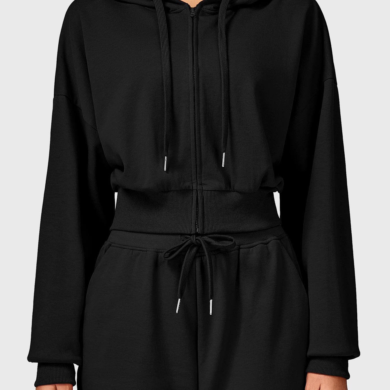 Yeoreo Sabrina Cropped Zip Hoodies