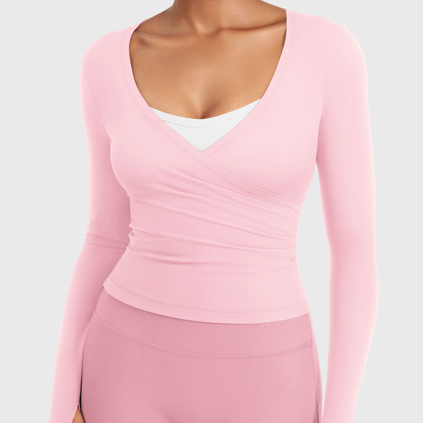 Yeoreo Minniy V Neck Long Sleeve Top