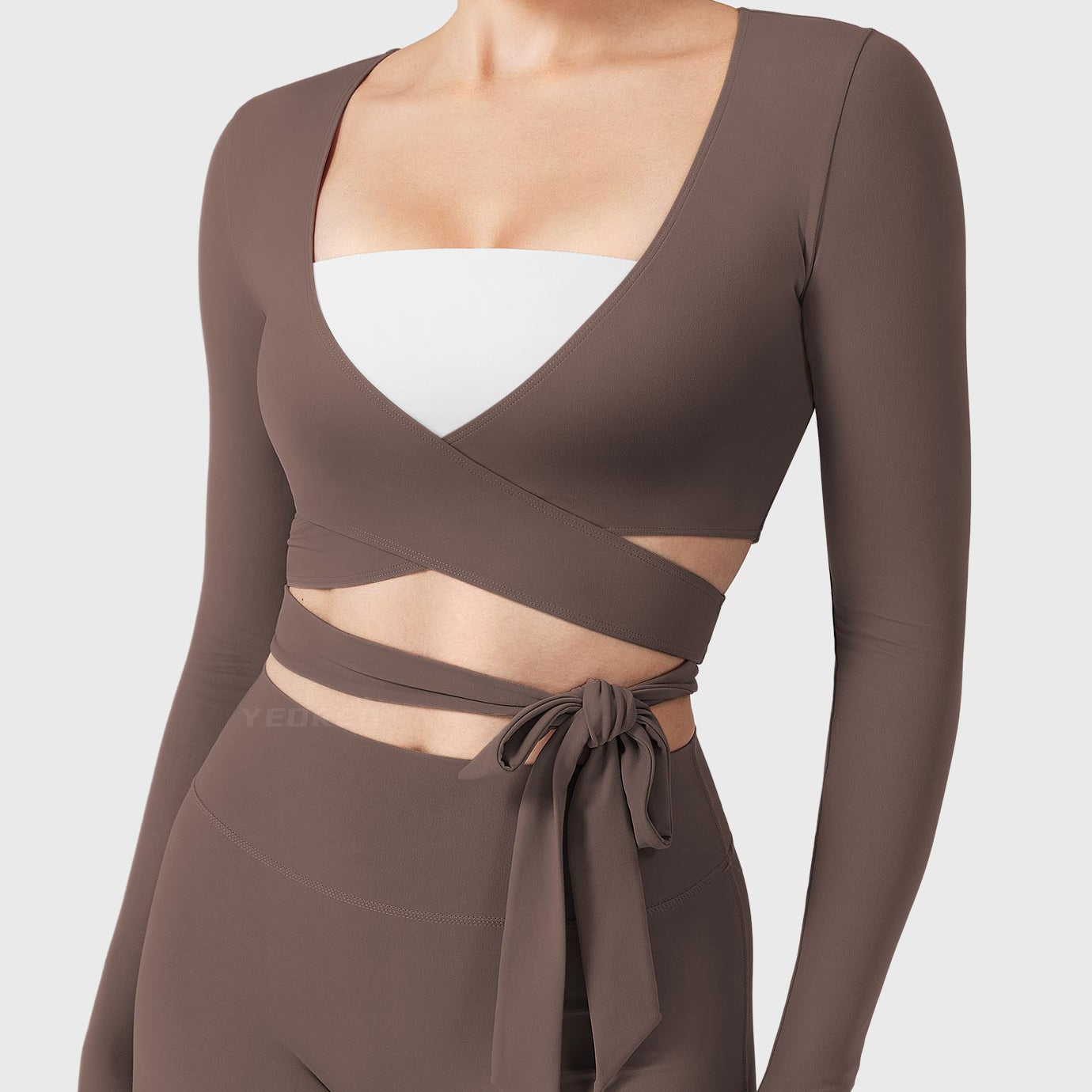 Yeoreo Dagney Long Sleeve Ballet Wrap Top