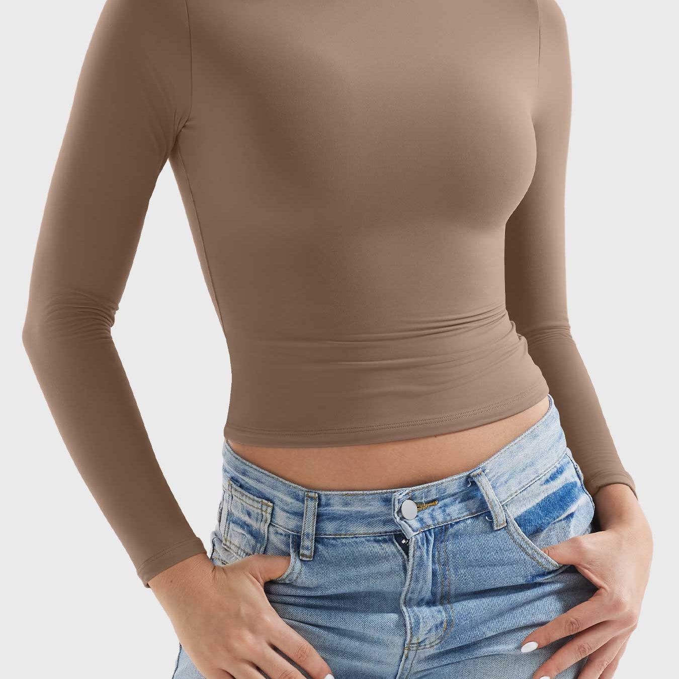 Yeoreo Sariah Turtle Neck Long Sleeves Shirts