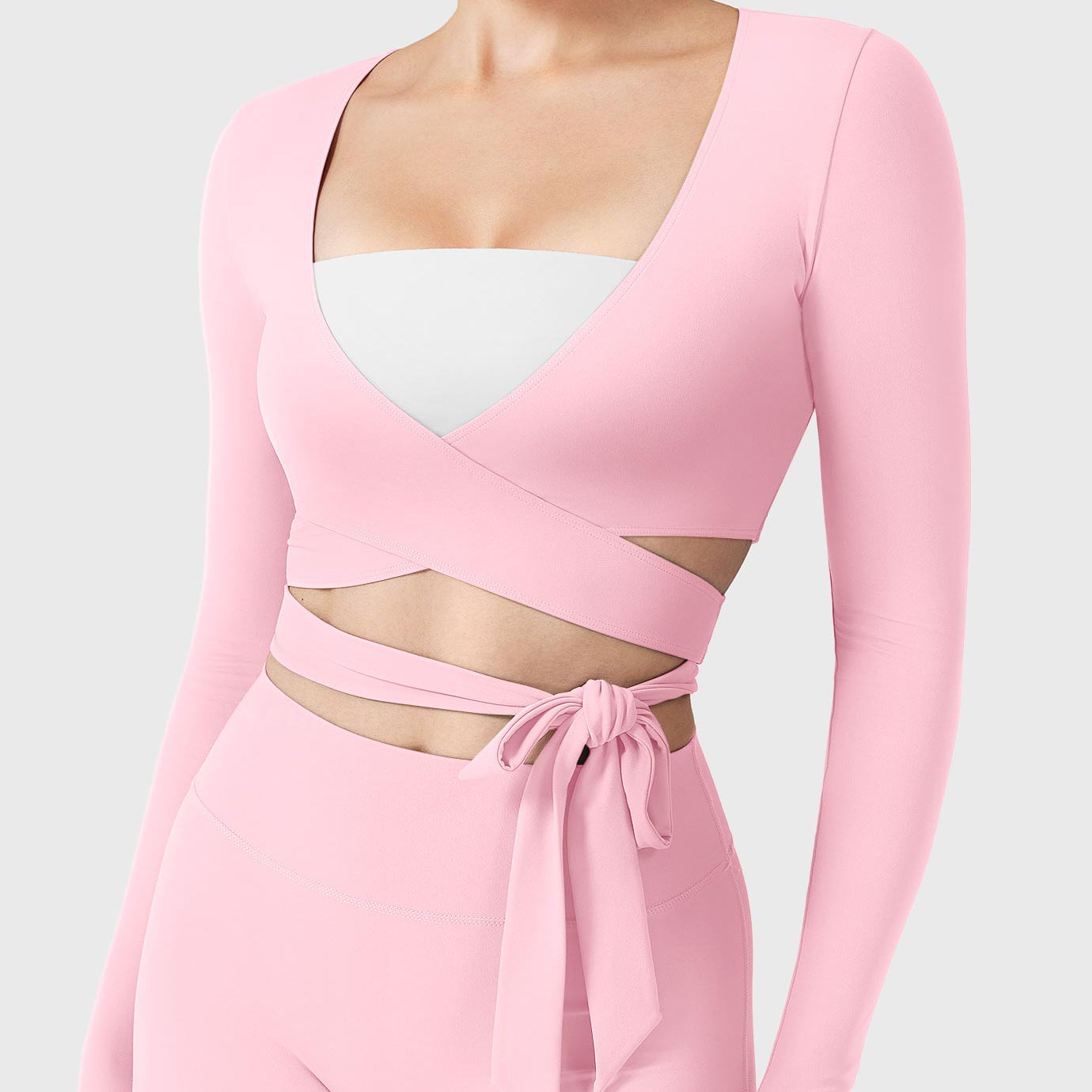 Yeoreo Dagney Long Sleeve Ballet Wrap Top