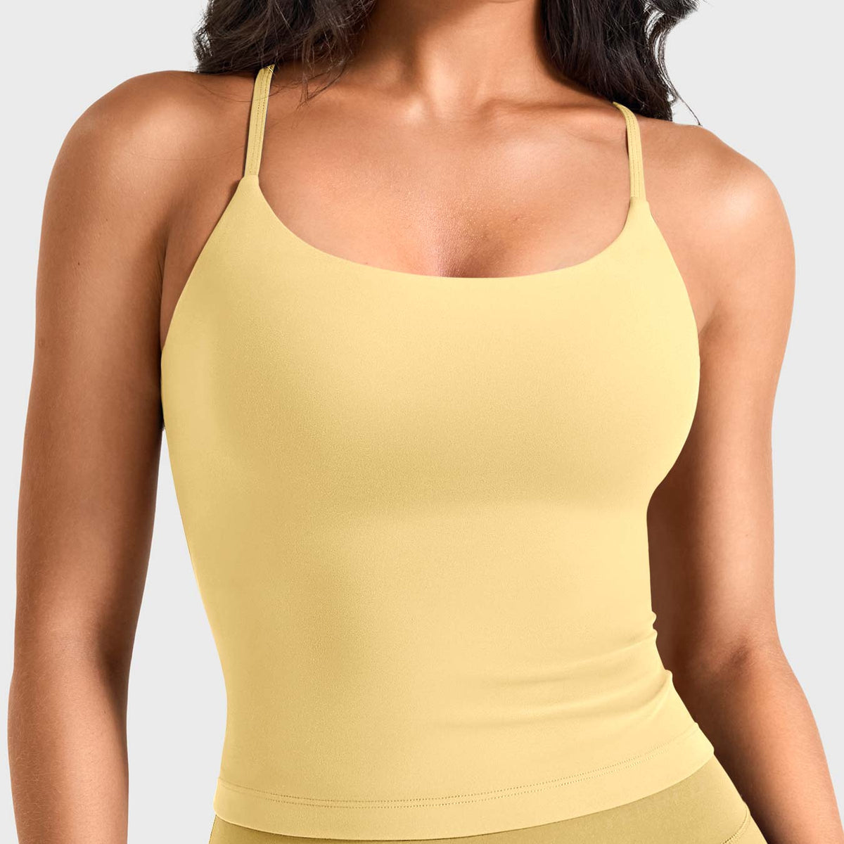 YEOREO CoreFlex Square Neck Built-In Bra Tank