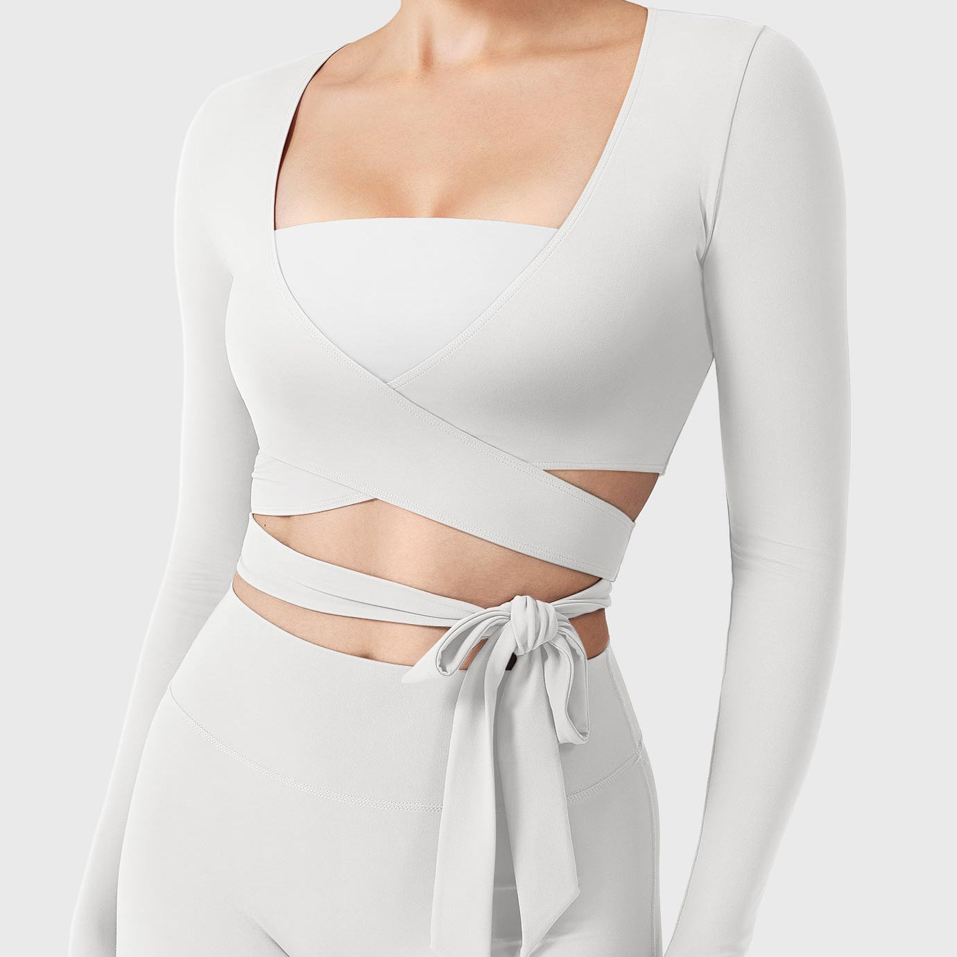 Yeoreo Dagney Long Sleeve Ballet Wrap Top