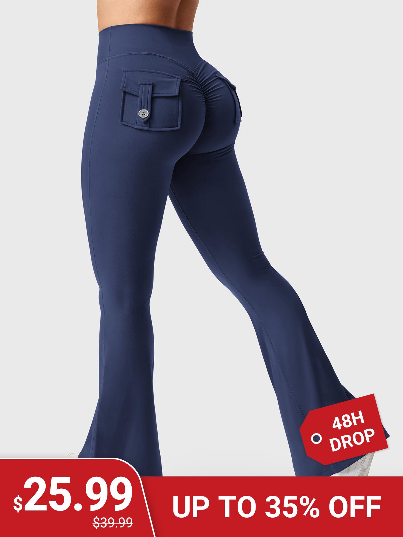 Yeoreo Brittany Flared Leggings with Pockets