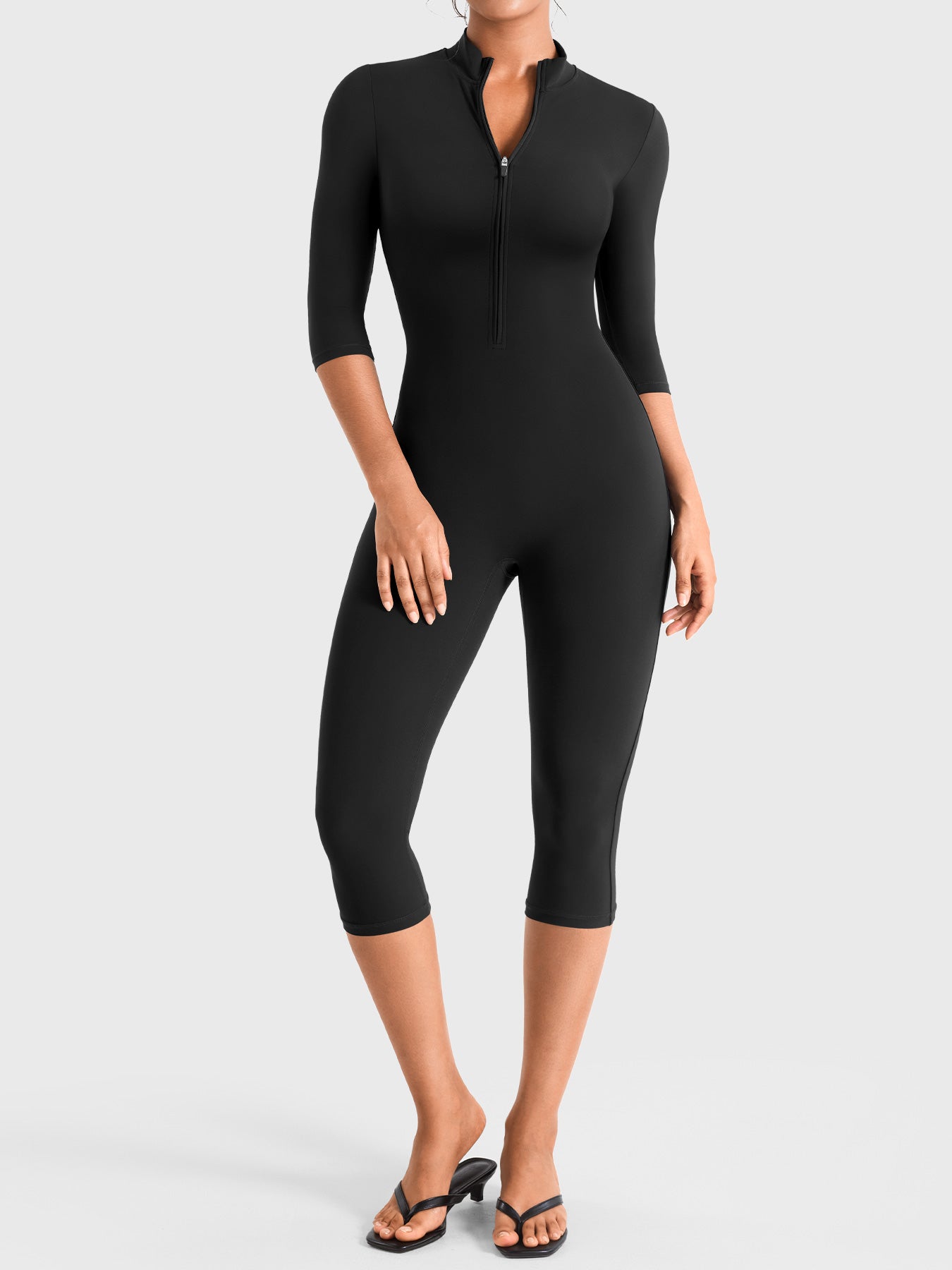 Yeoreo Taalai Half Zip Capri Jumpsuit