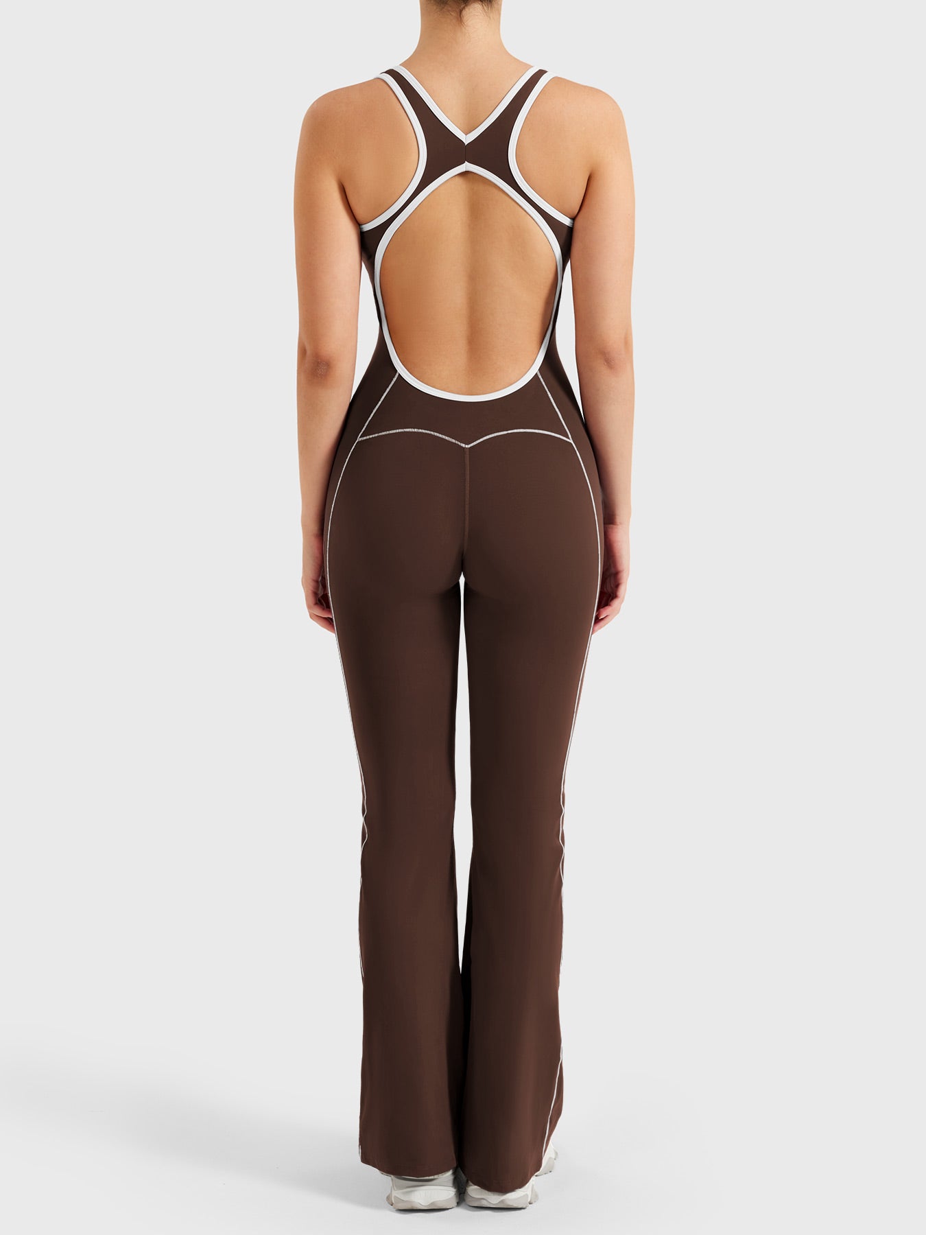 Yeoreo Antonia Contrast Trim Flared Jumpsuit