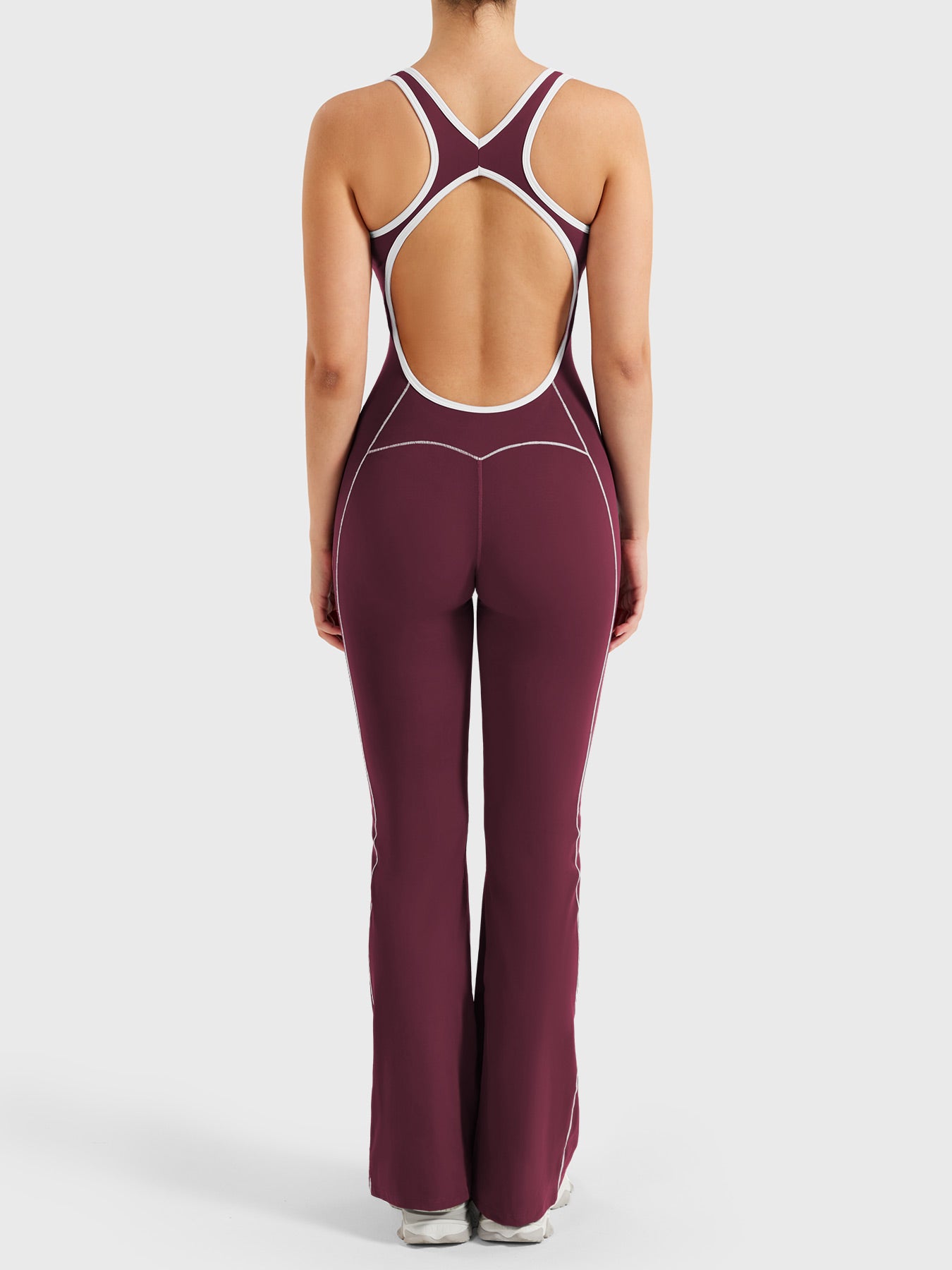 Yeoreo Antonia Contrast Trim Flared Jumpsuit