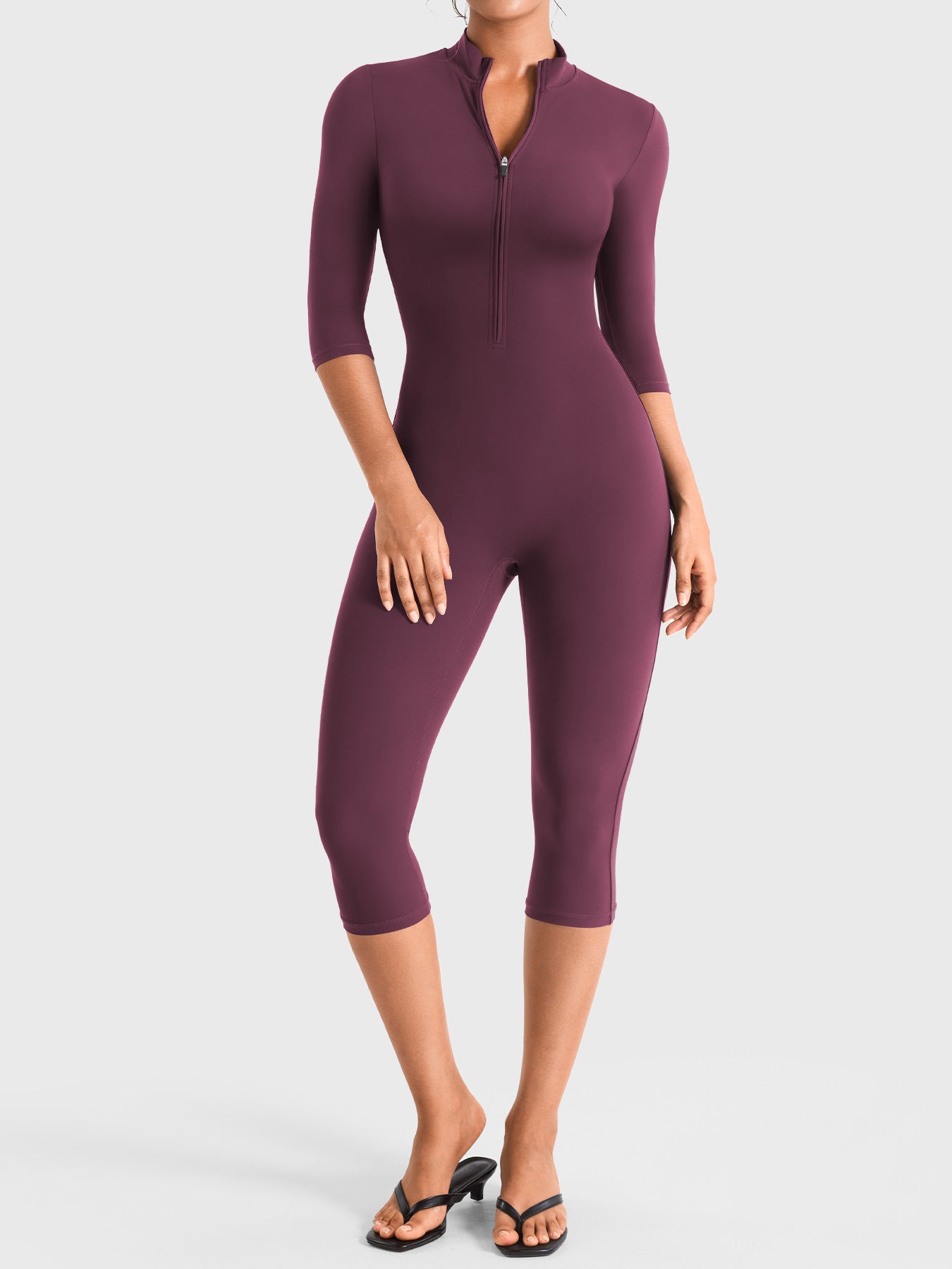 Yeoreo Taalai Half Zip Capri Jumpsuit