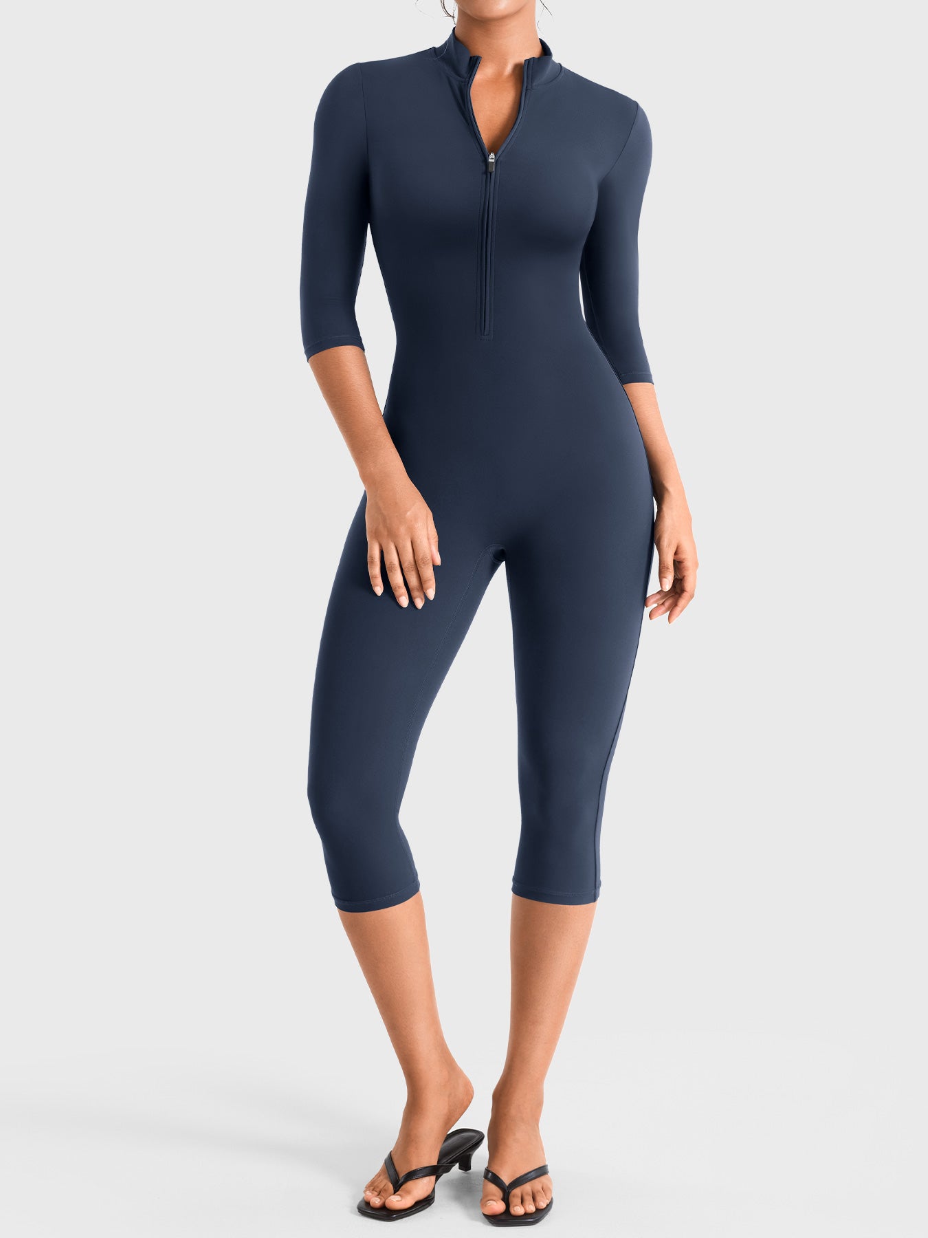 Yeoreo Taalai Half Zip Capri Jumpsuit