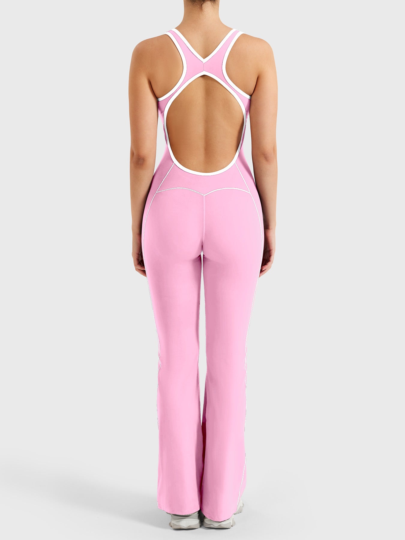 Yeoreo Antonia Contrast Trim Flared Jumpsuit