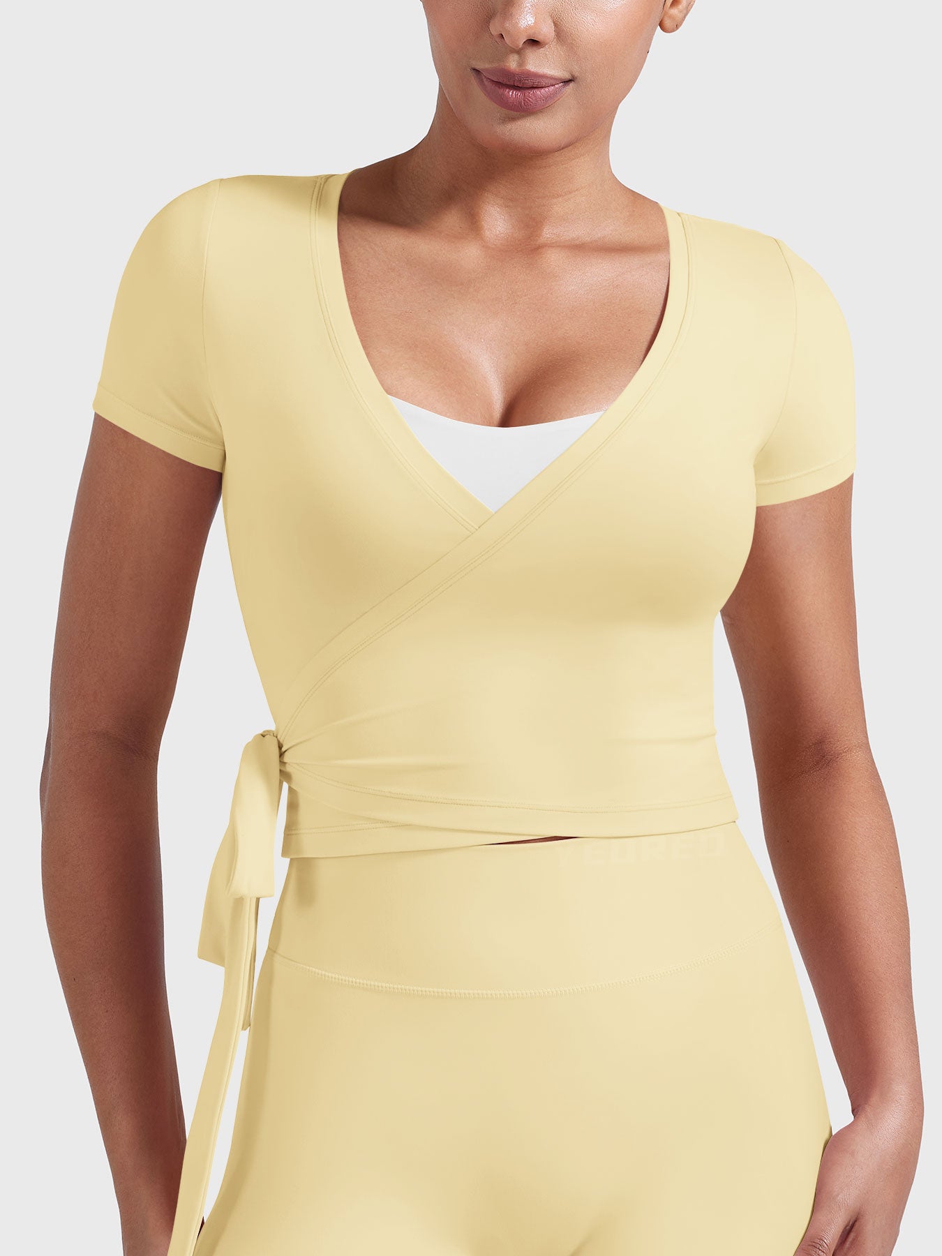 Yeoreo Denaiy Short Sleeve Ballet Wrap Top