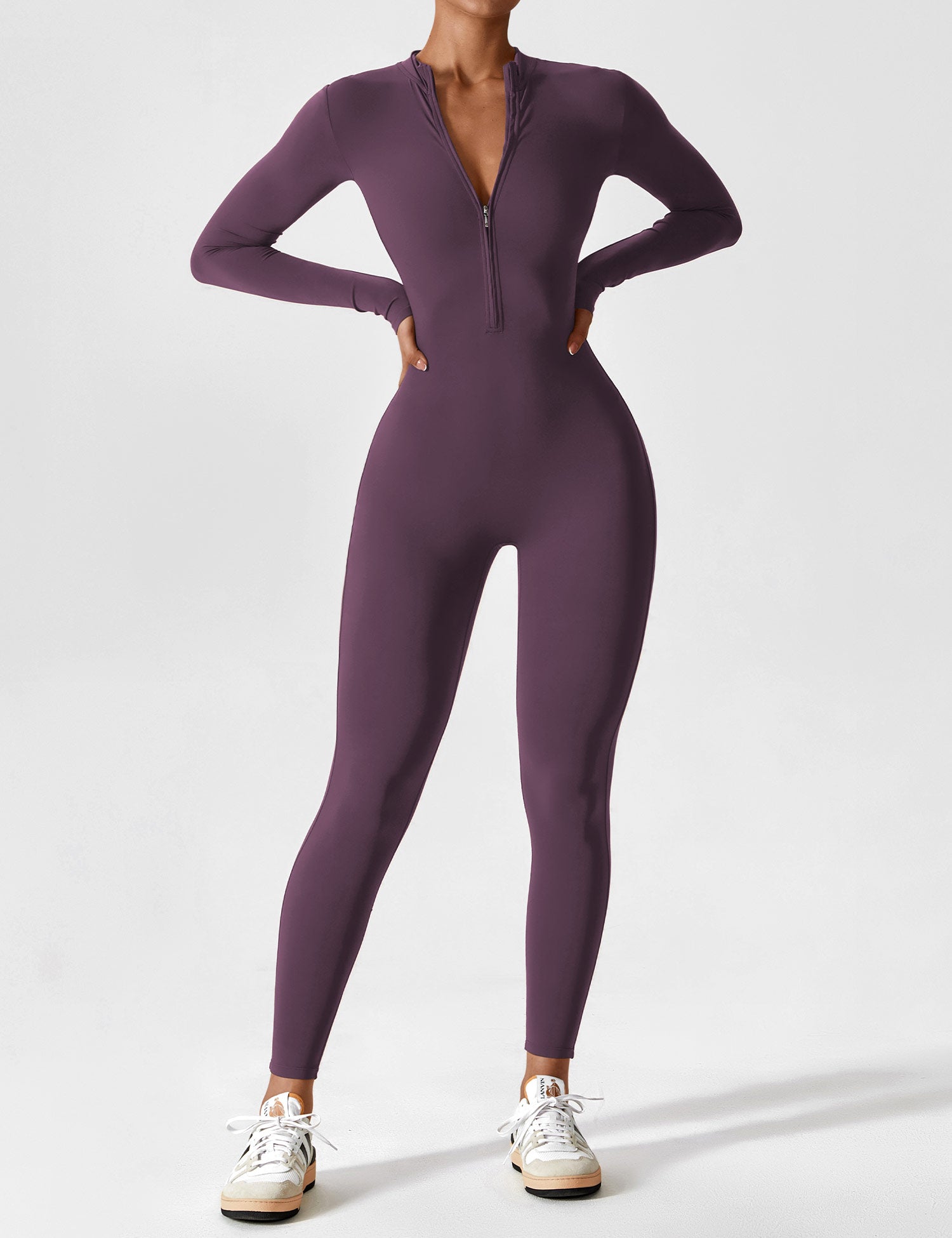Yeoreo Long Sleeve Zipper Jumpsuit