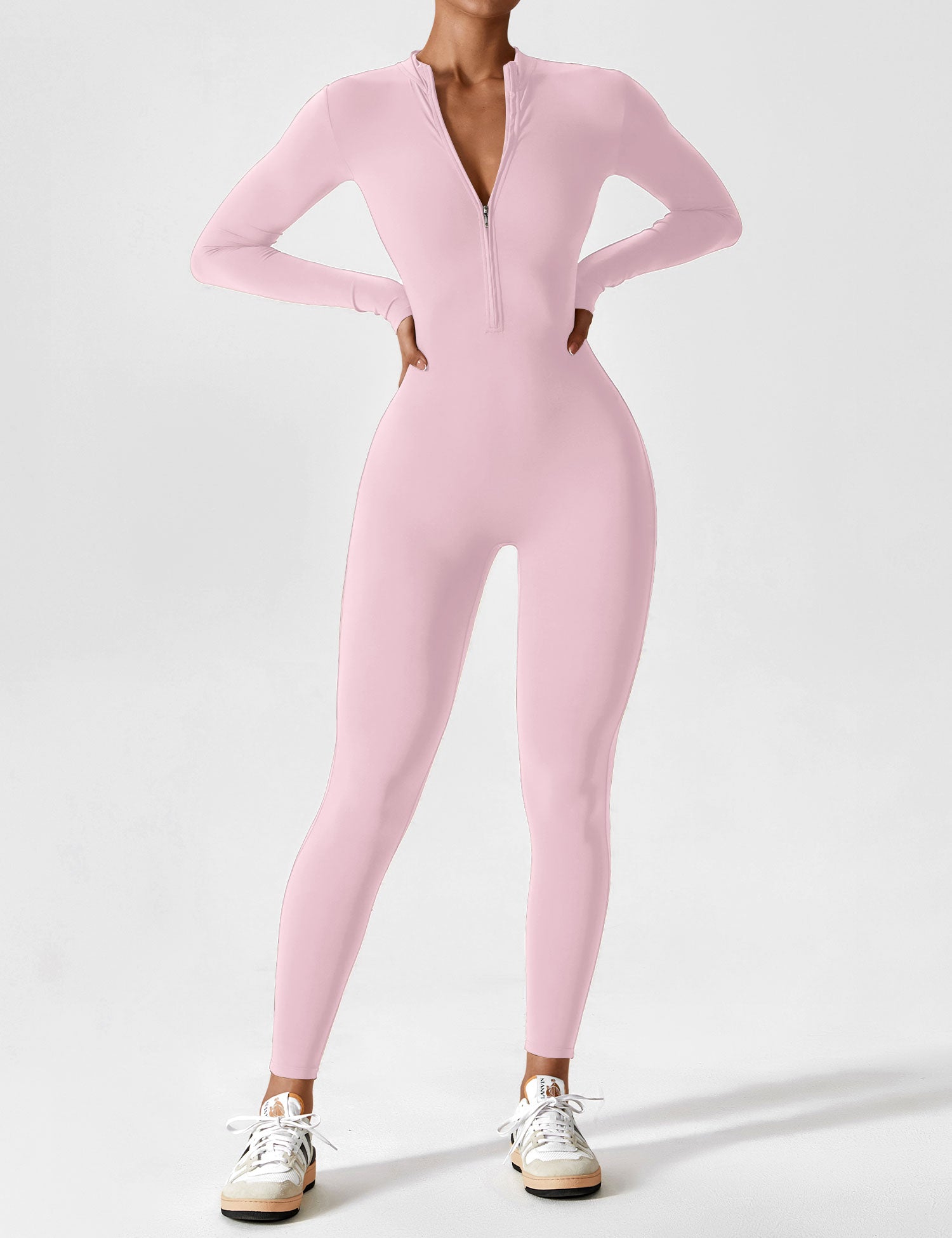 Yeoreo Long Sleeve Zipper Jumpsuit