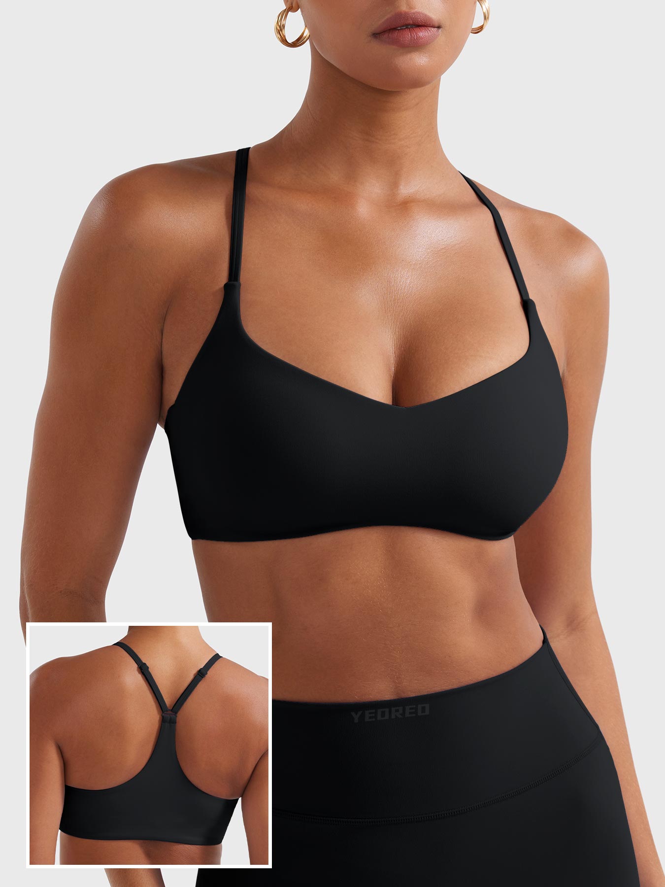 Yeoreo Paisely Y‑Back Sports Bra
