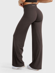Yeoreo Emilliy 33" High Waist Straight Leggings - Dark Brown / XS