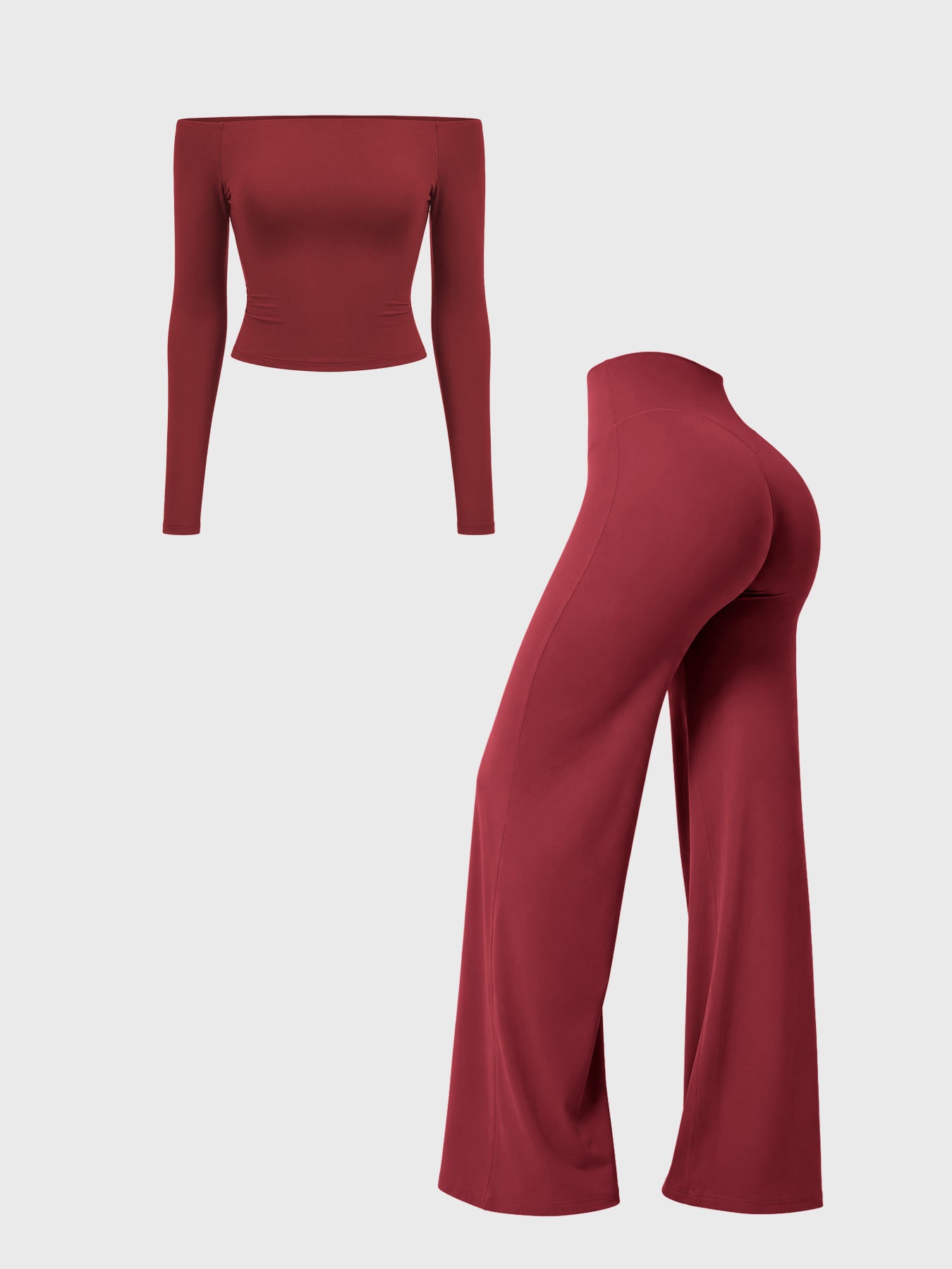 Yeoreo Luzlie & Eddiy Y2K Off-Shoulder Straight Leggings Set
