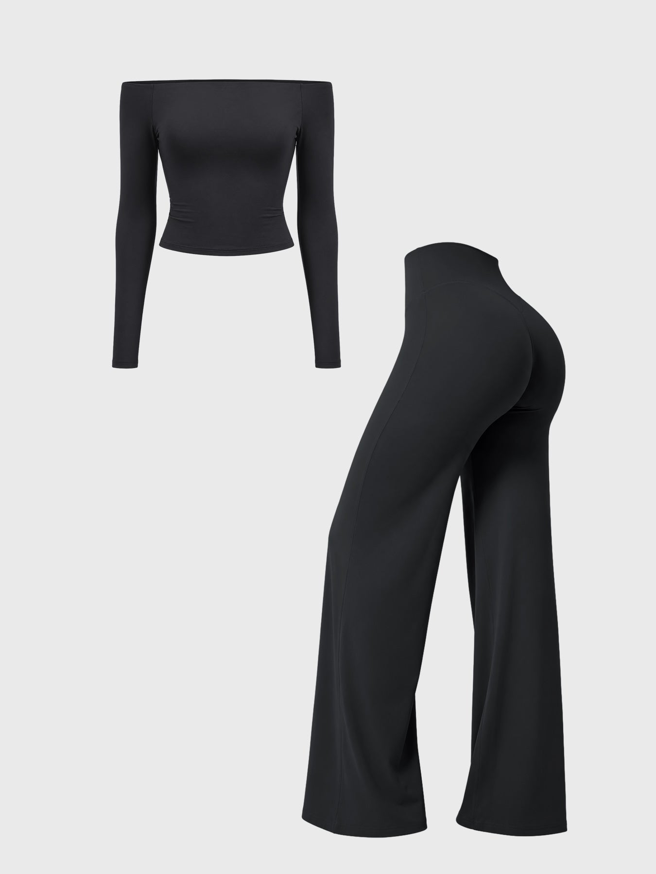 Yeoreo Luzlie & Eddiy Y2K Off-Shoulder Straight Leggings Set