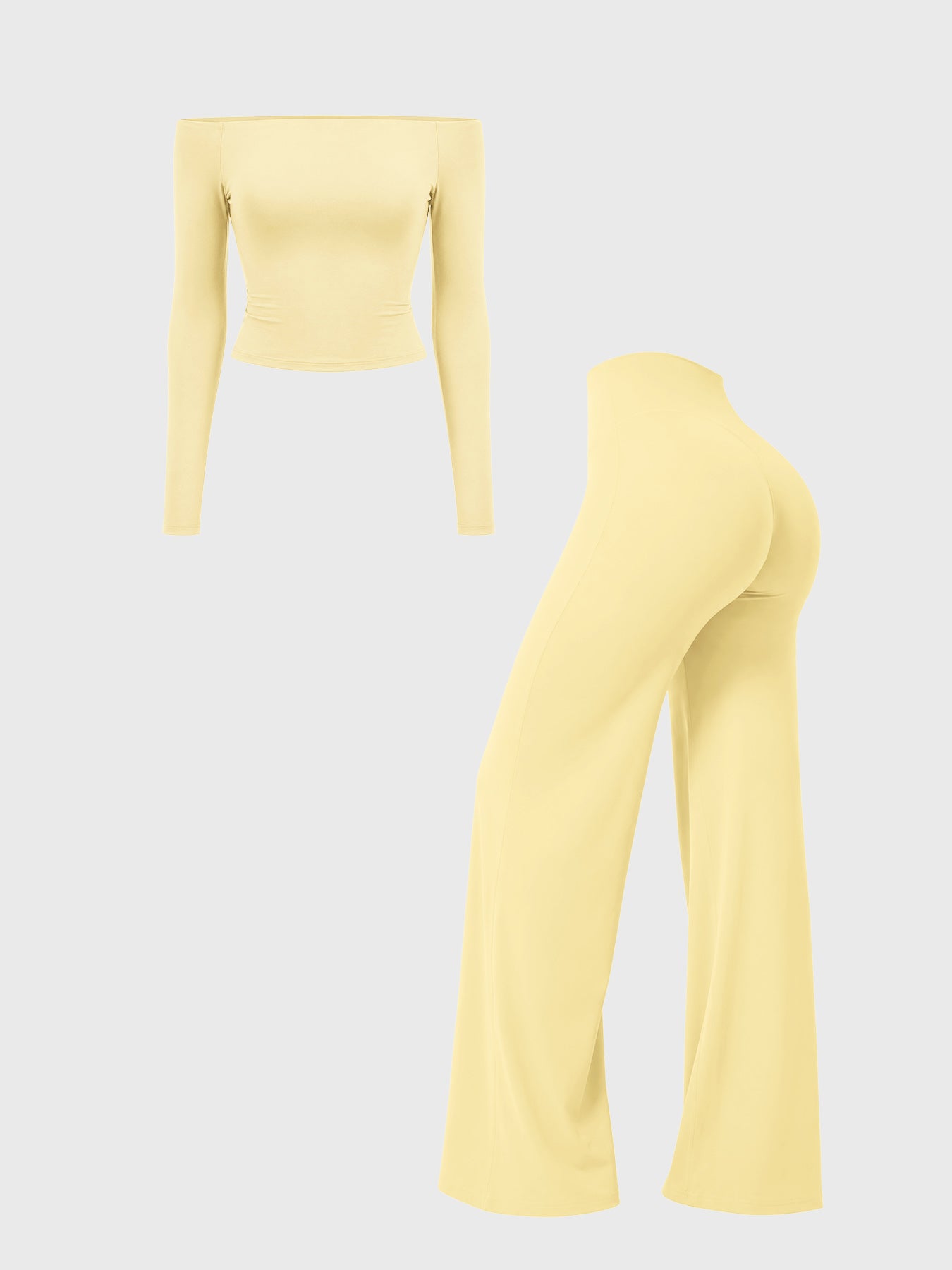 Yeoreo Luzlie & Eddiy Y2K Off-Shoulder Straight Leggings Set