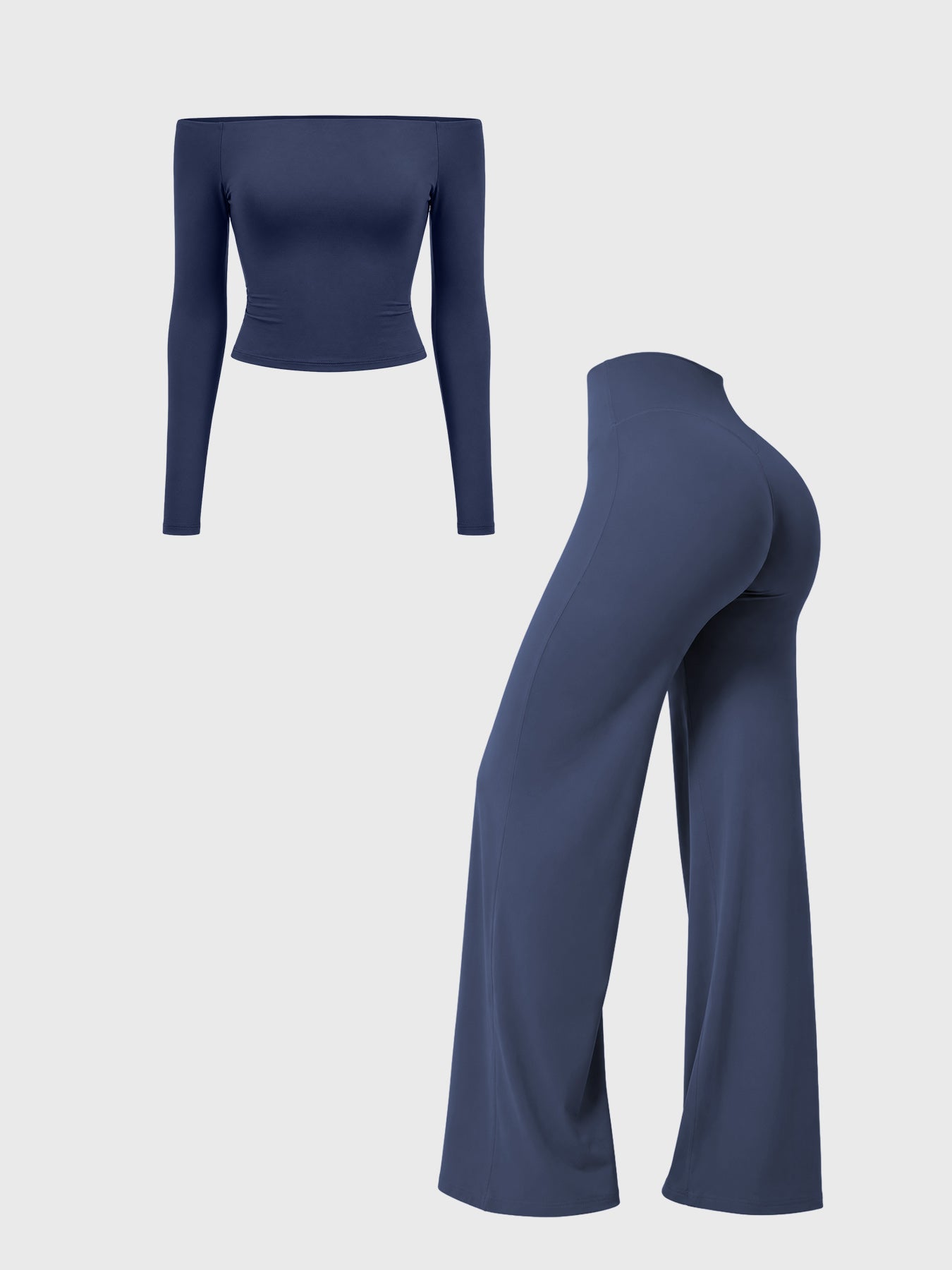 Yeoreo Luzlie & Eddiy Y2K Off-Shoulder Straight Leggings Set
