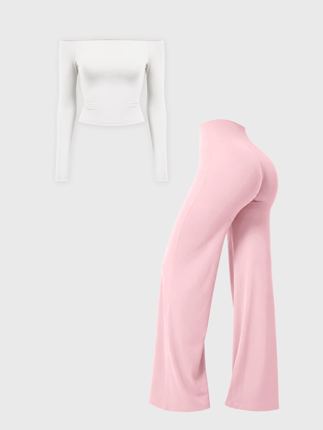Yeoreo Luzlie & Eddiy Y2K Off-Shoulder Straight Leggings Set