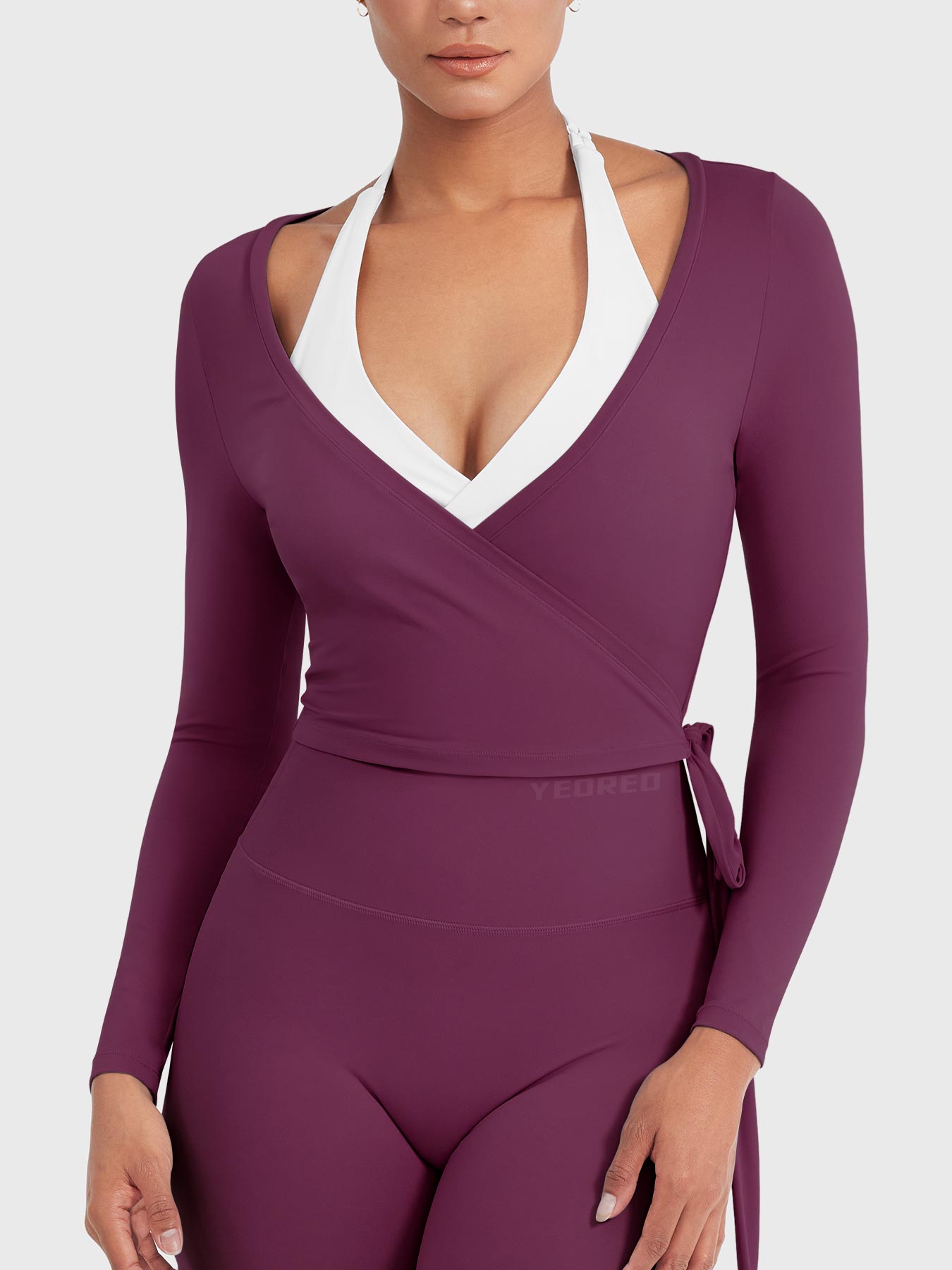 Yeoreo Michelie Long Sleeve Ballet Wrap Top